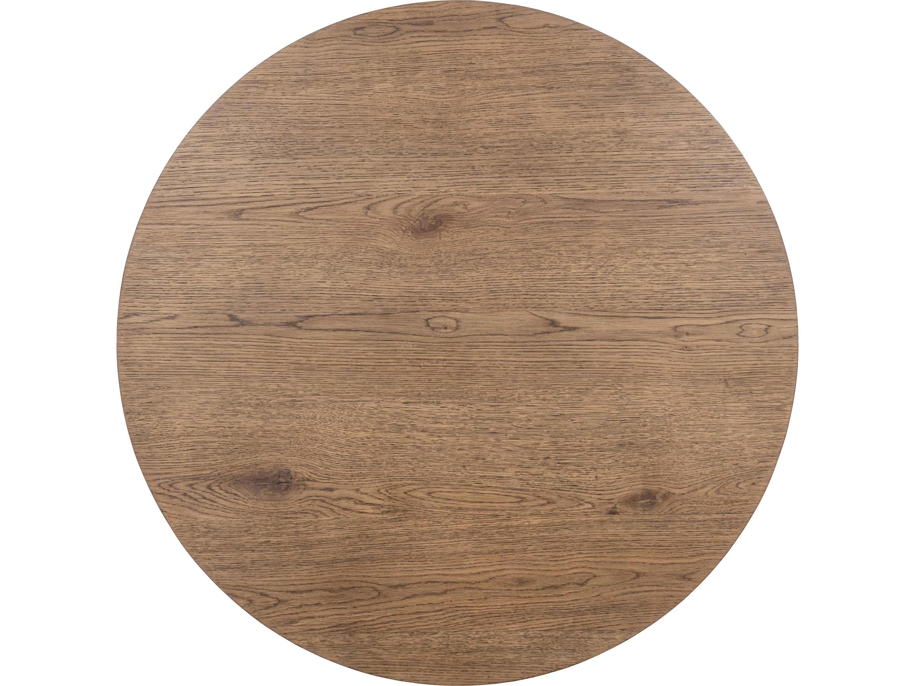 Classic Home Vander Round Wood Tawny Brown Coffee Table