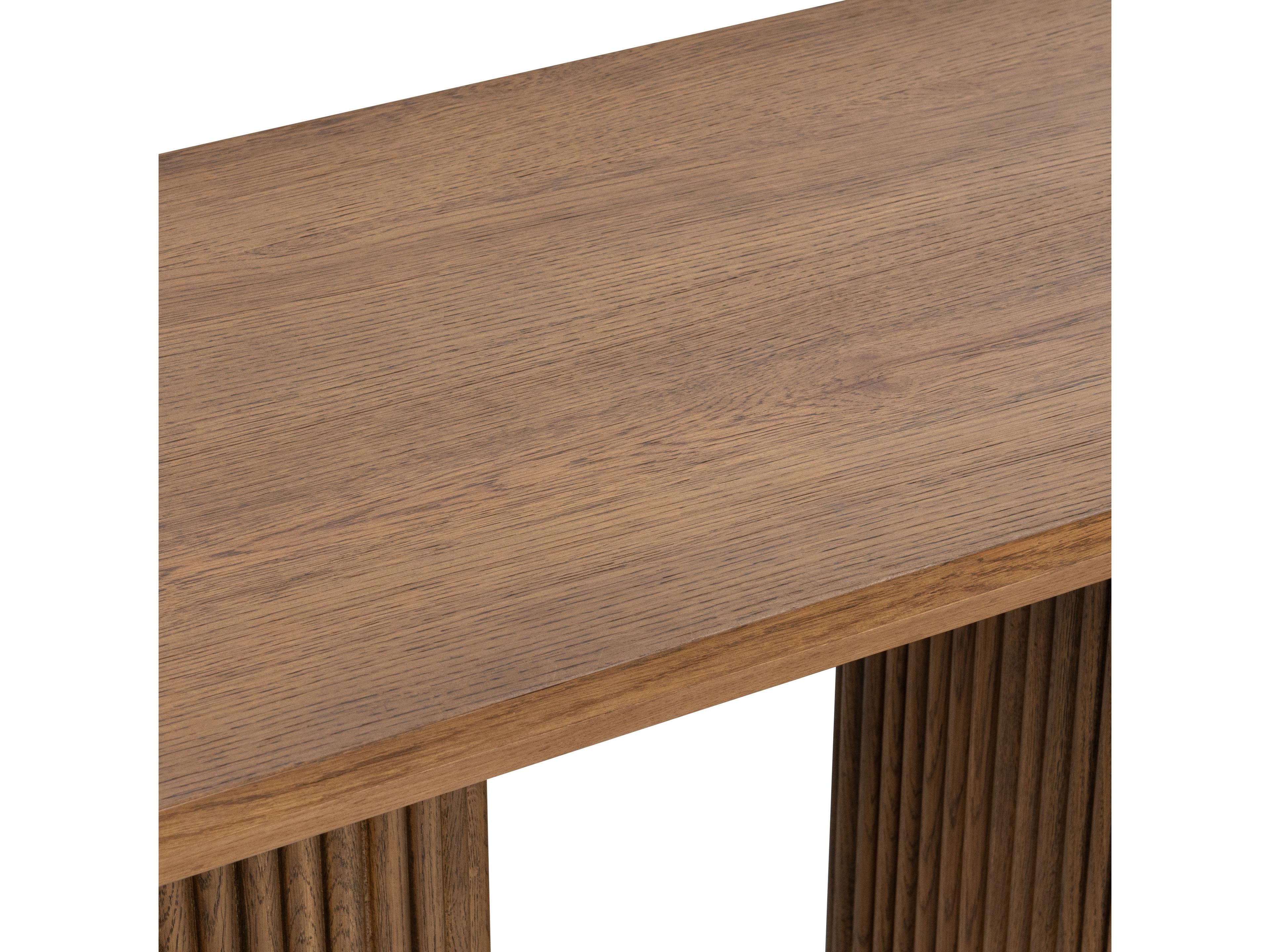 Classic Home Vander Rectangular Wood Tawny Brown Console Table