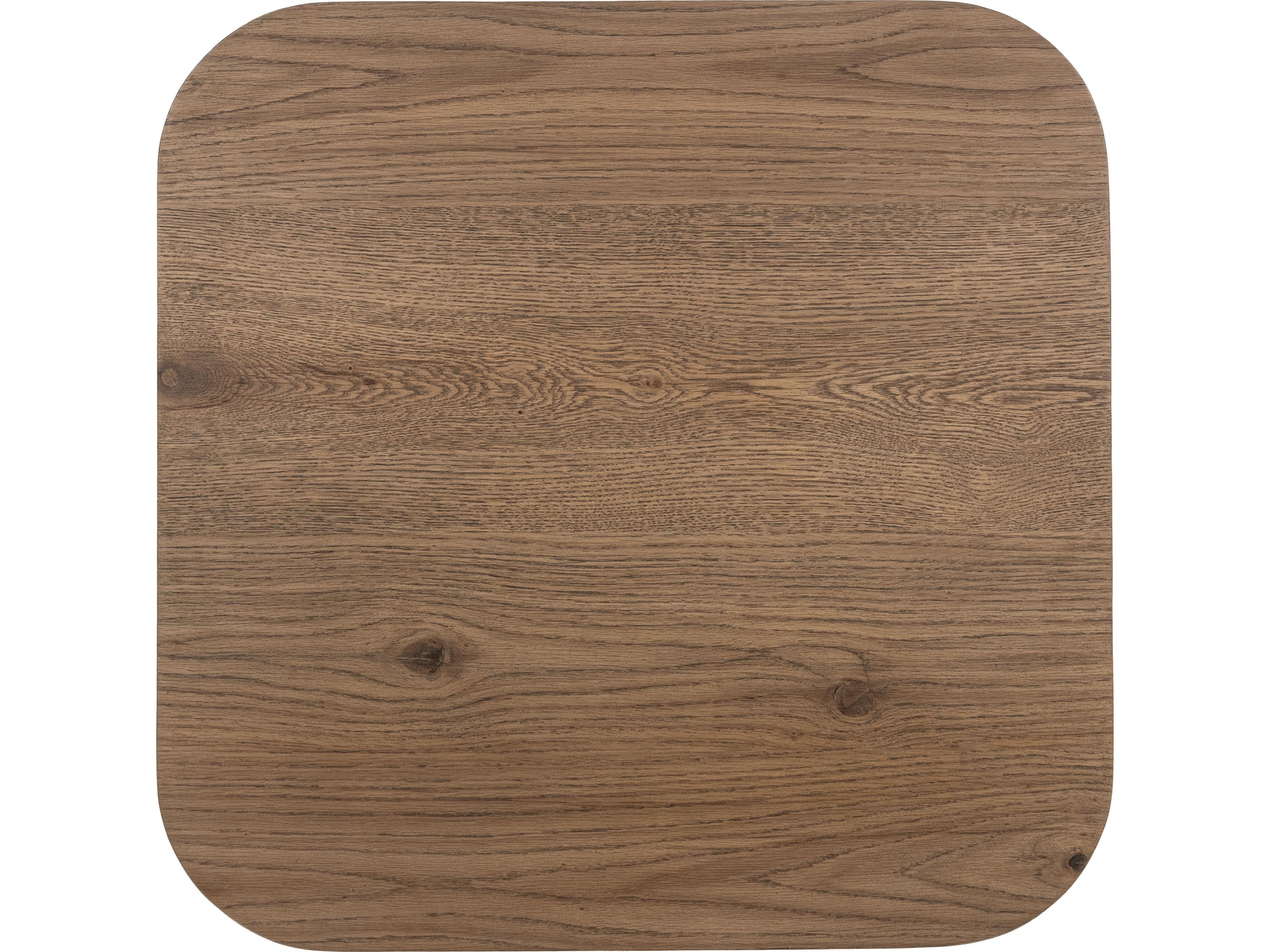 Classic Home Vander Square Wood Tawny Brown End Table