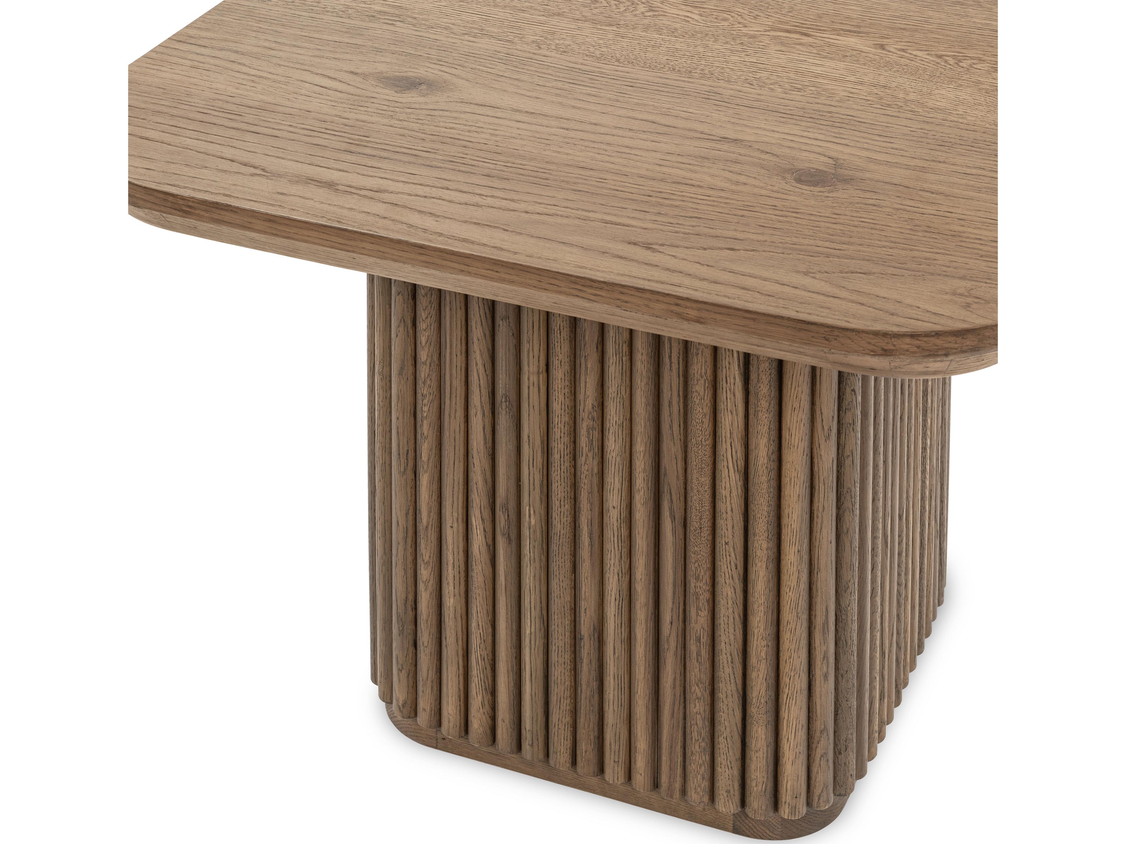 Classic Home Vander Square Wood Tawny Brown End Table