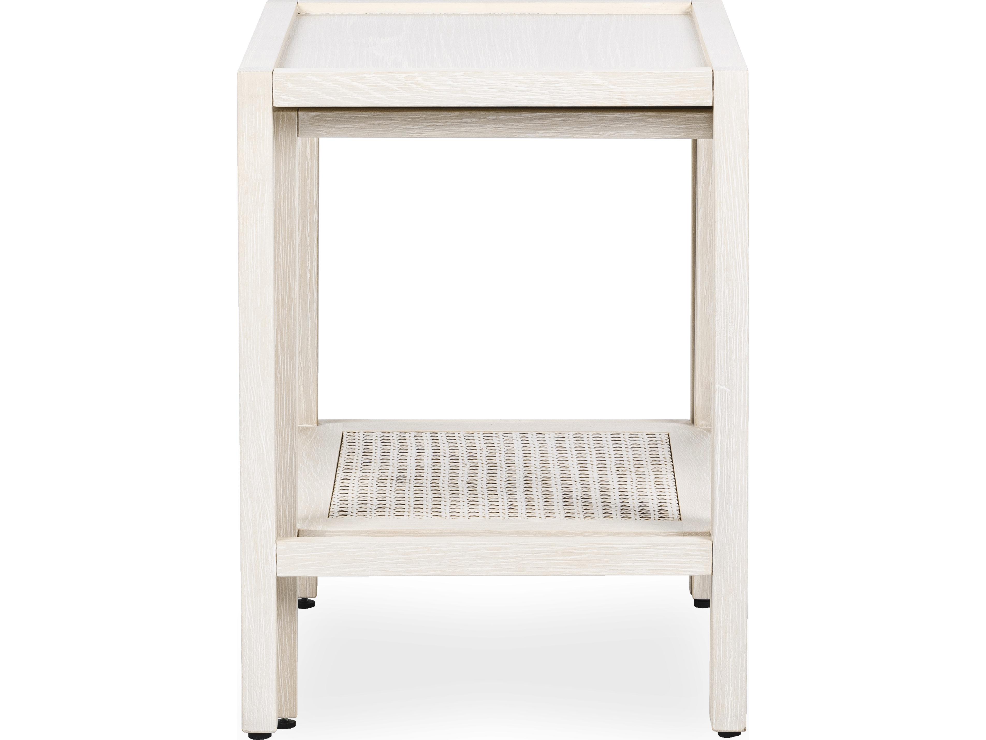 Classic Home Devin Rectangular Wood Milk White End Table