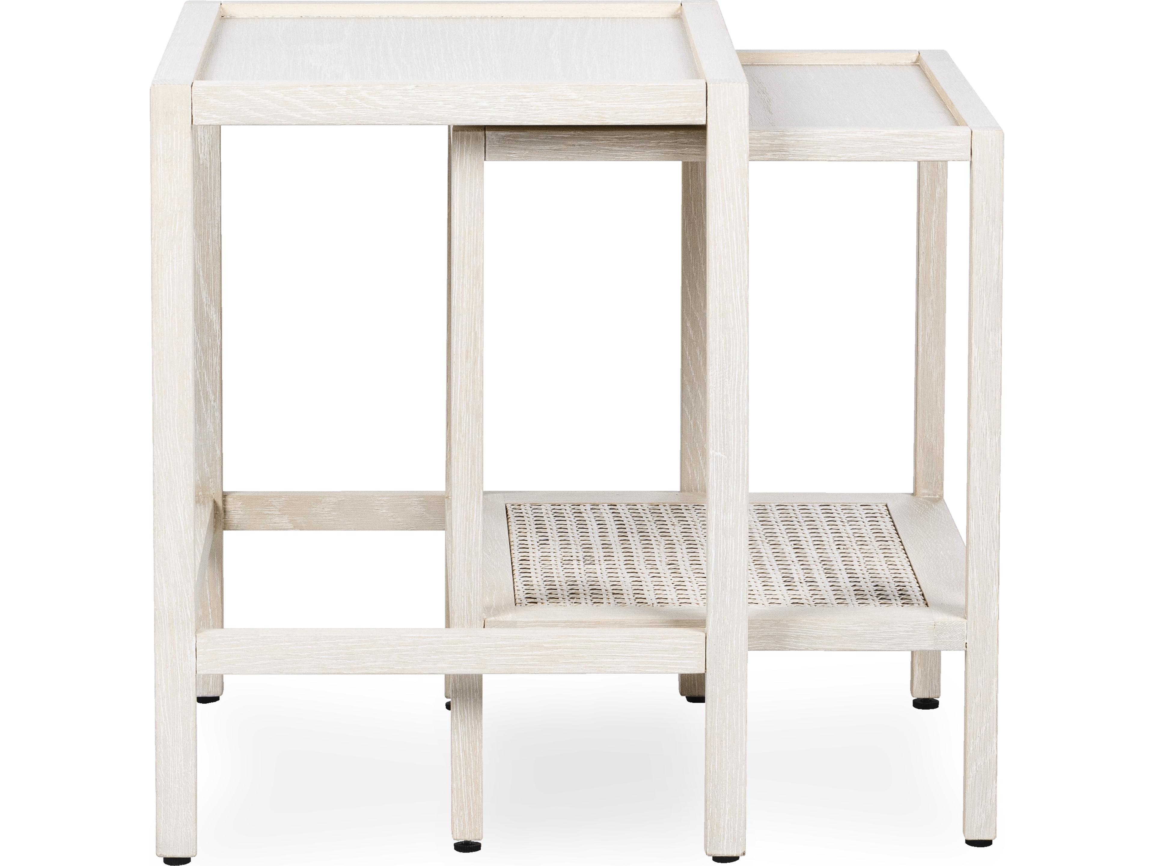 Classic Home Devin Rectangular Wood Milk White End Table