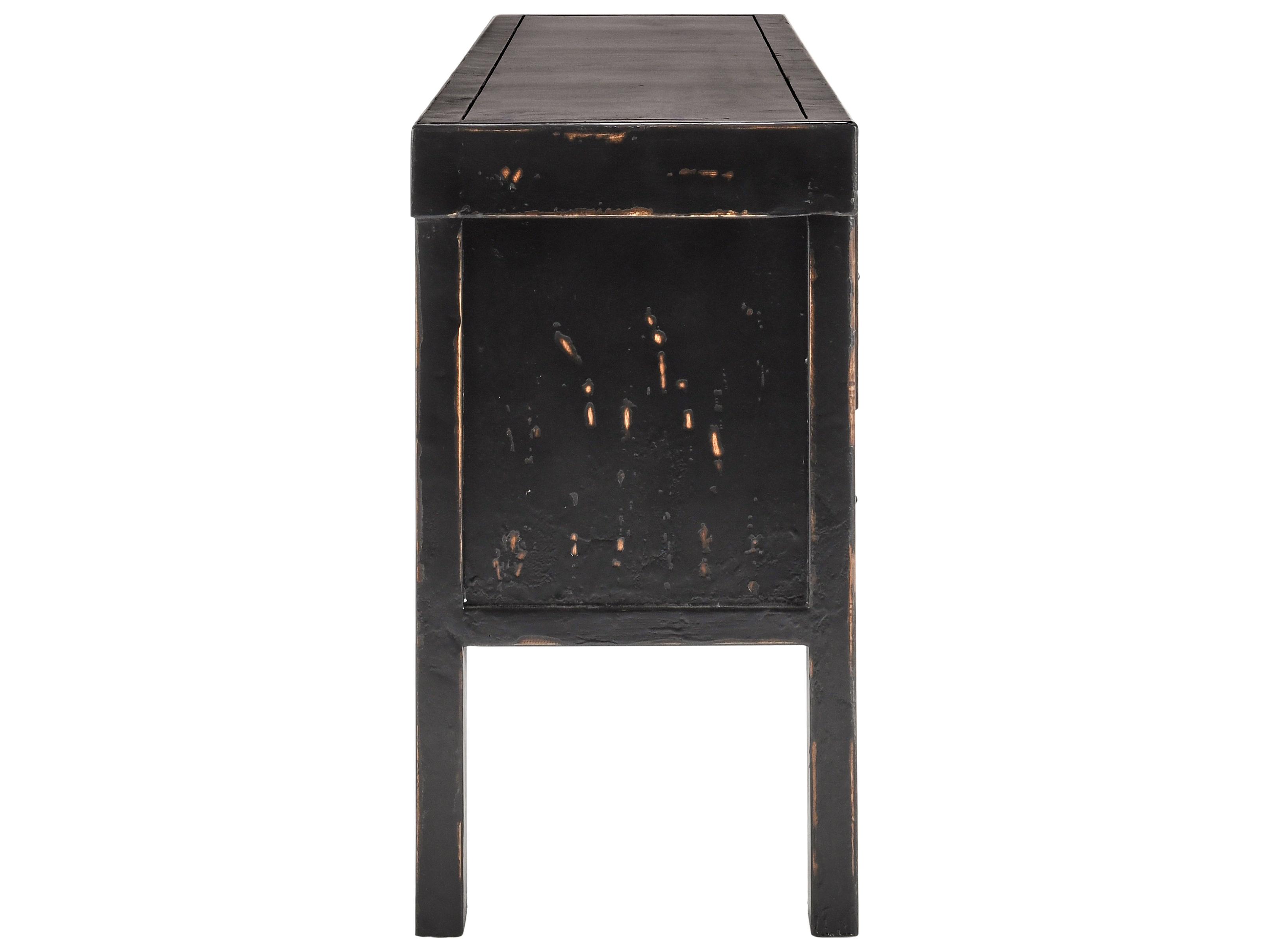 Classic Home Lahey Rectangular Wood Black Console Table