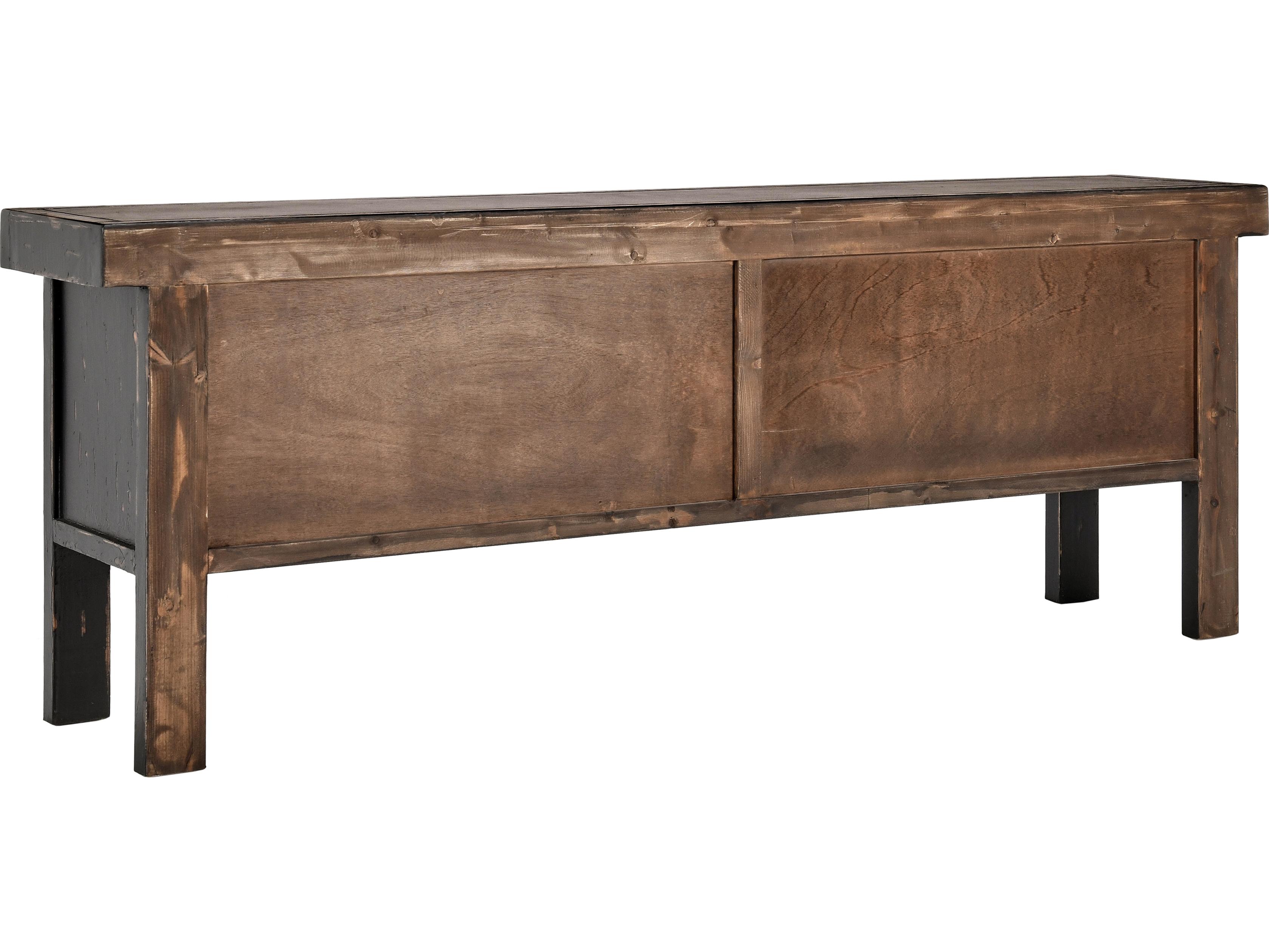 Classic Home Lahey Rectangular Wood Black Console Table