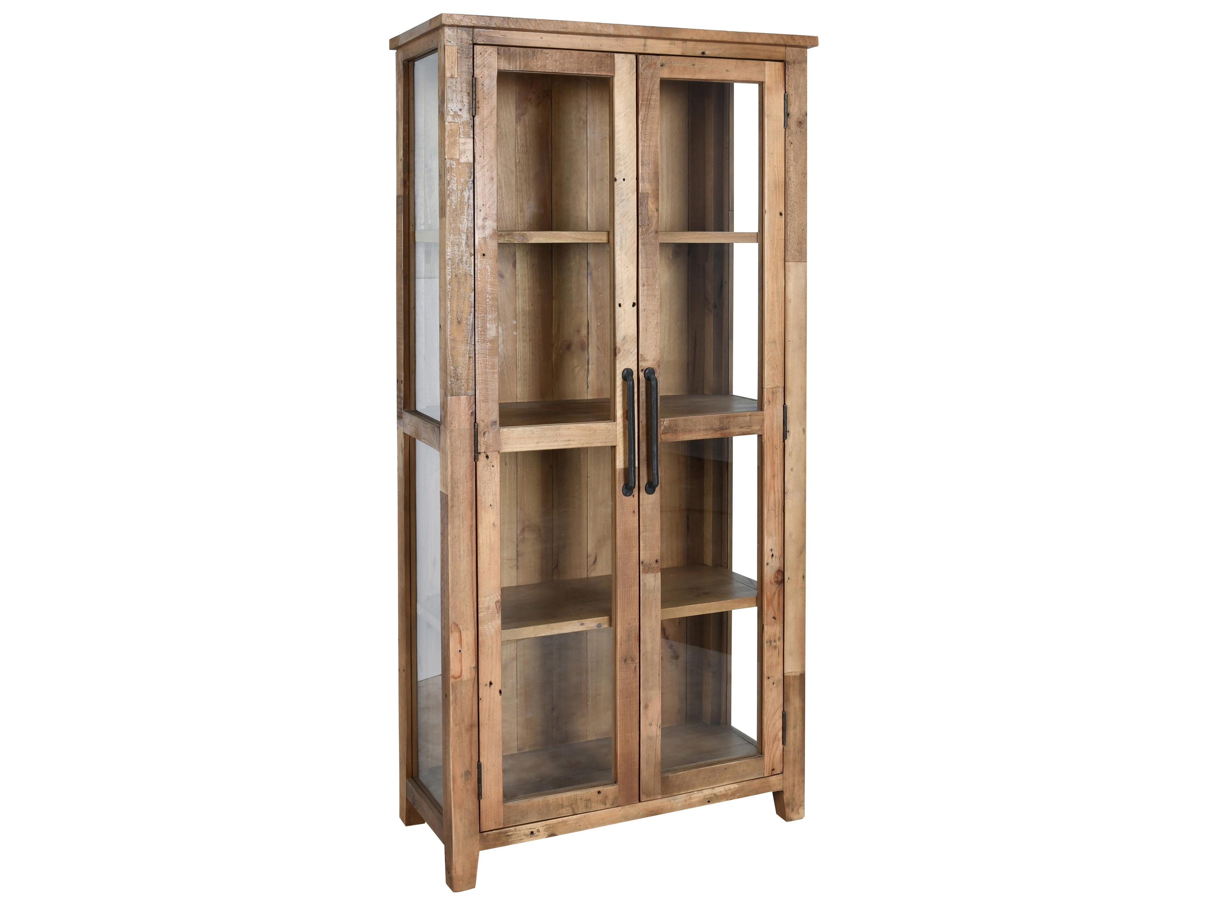 Classic Home Amsterdam Pine Wood Natural Display Cabinet