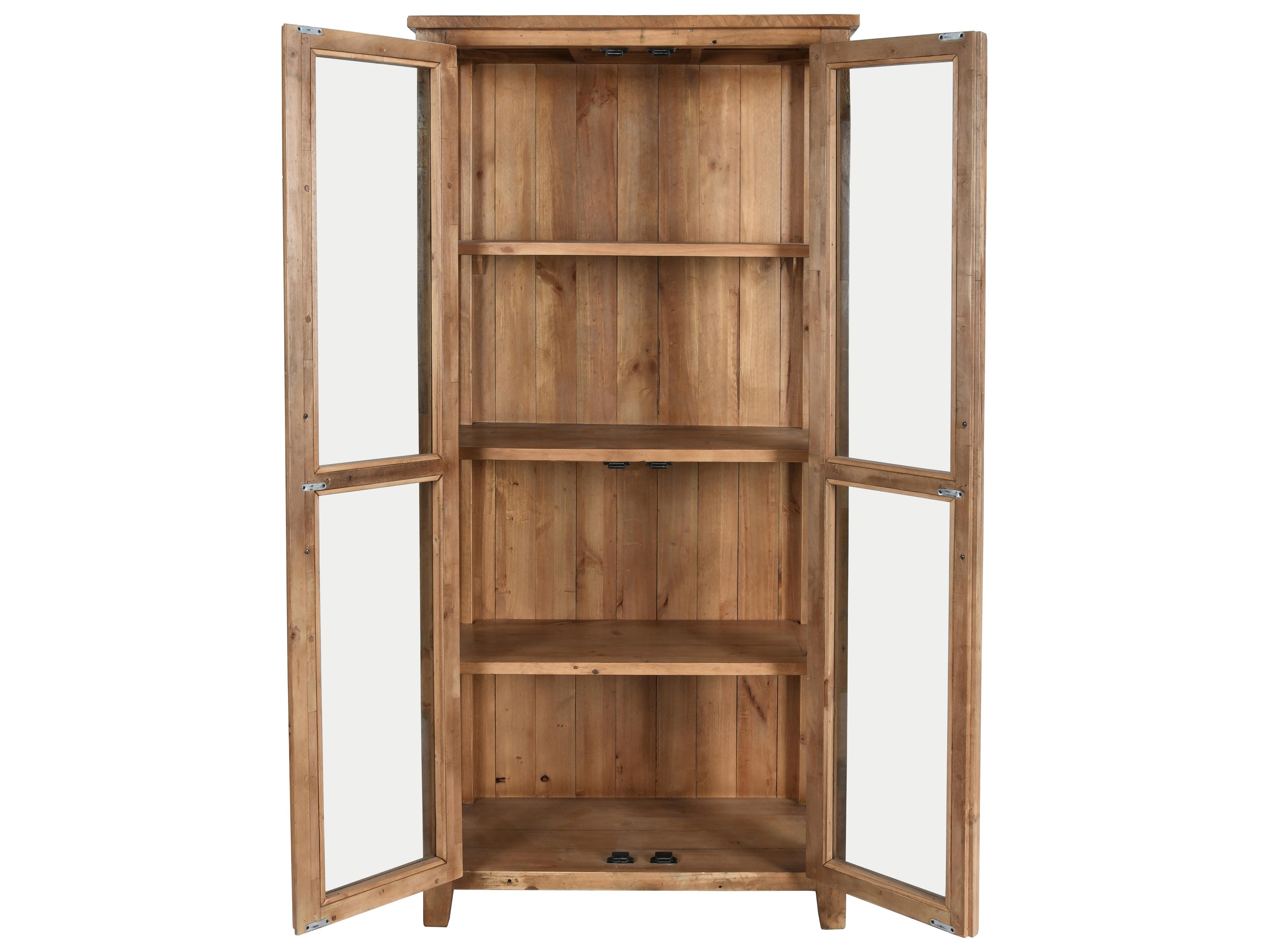 Classic Home Amsterdam Pine Wood Natural Display Cabinet