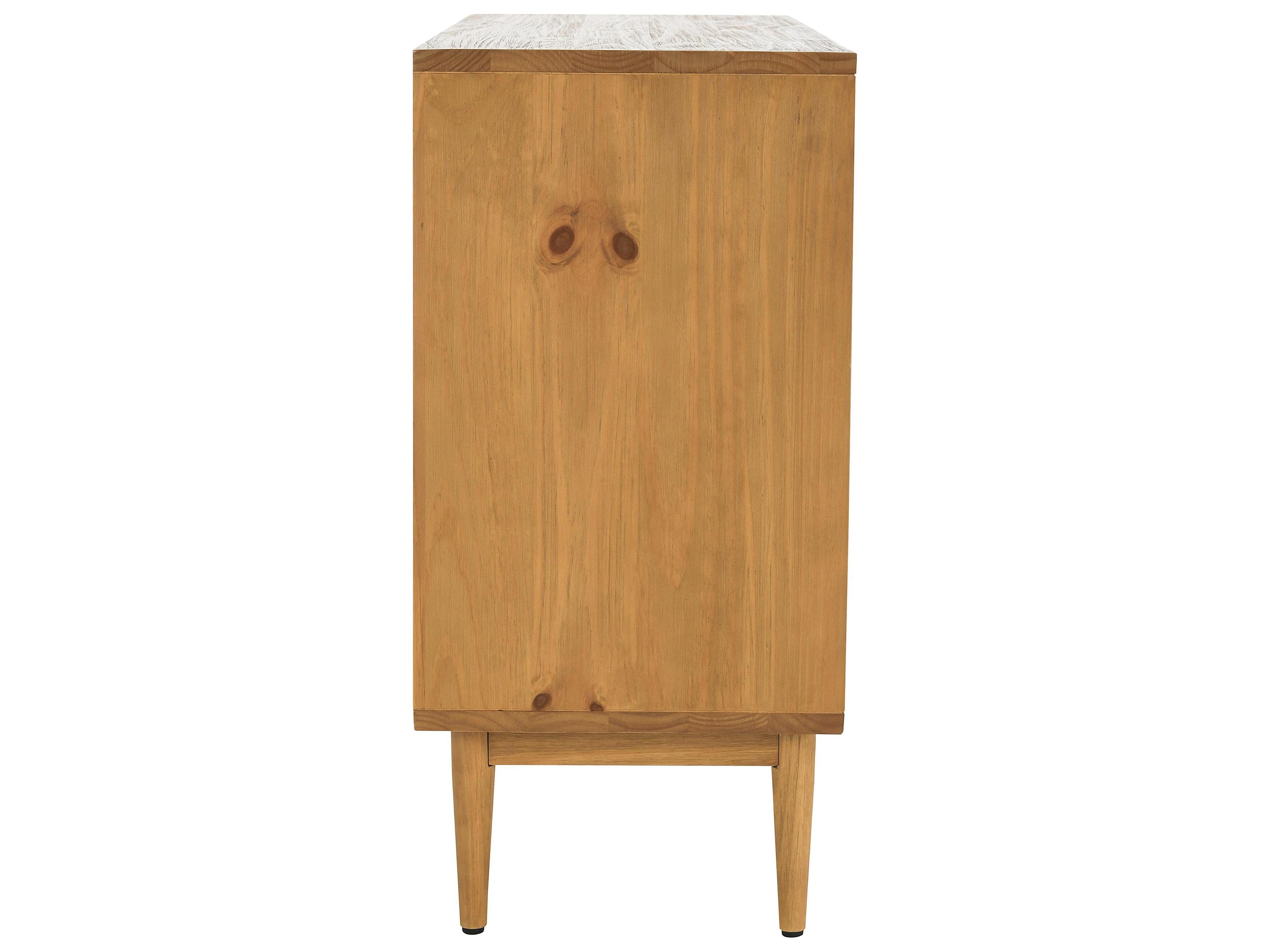 Classic Home Edris Natural Brown Pine Wood Accent Chest