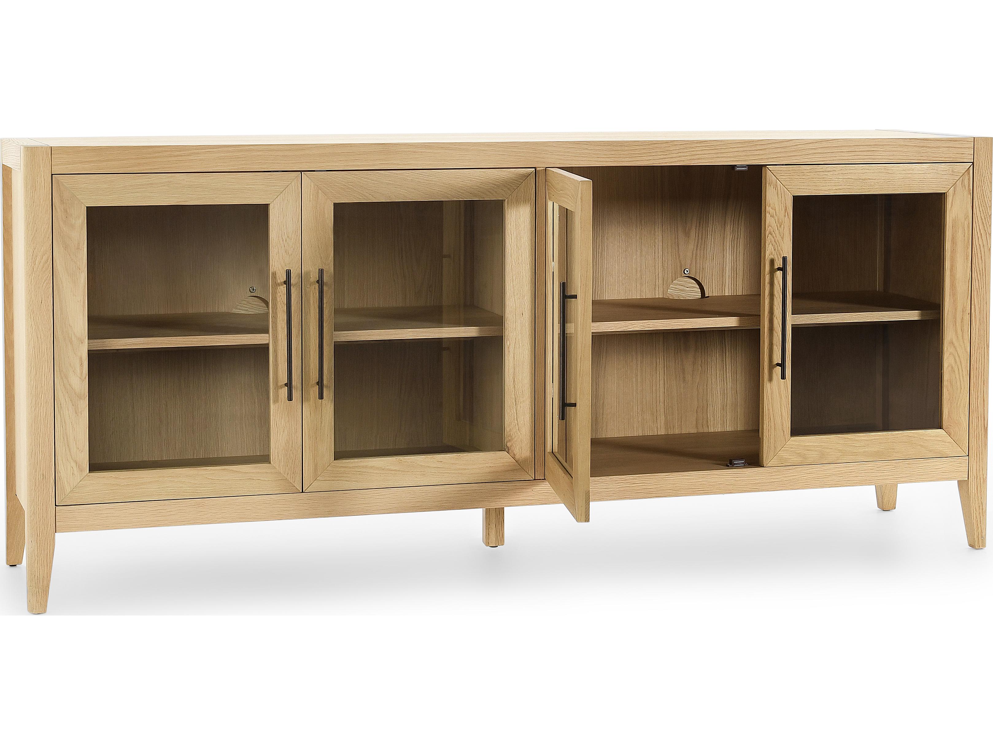 Classic Home Beechgrove 78" Oak Wood Natural Brown Sideboard