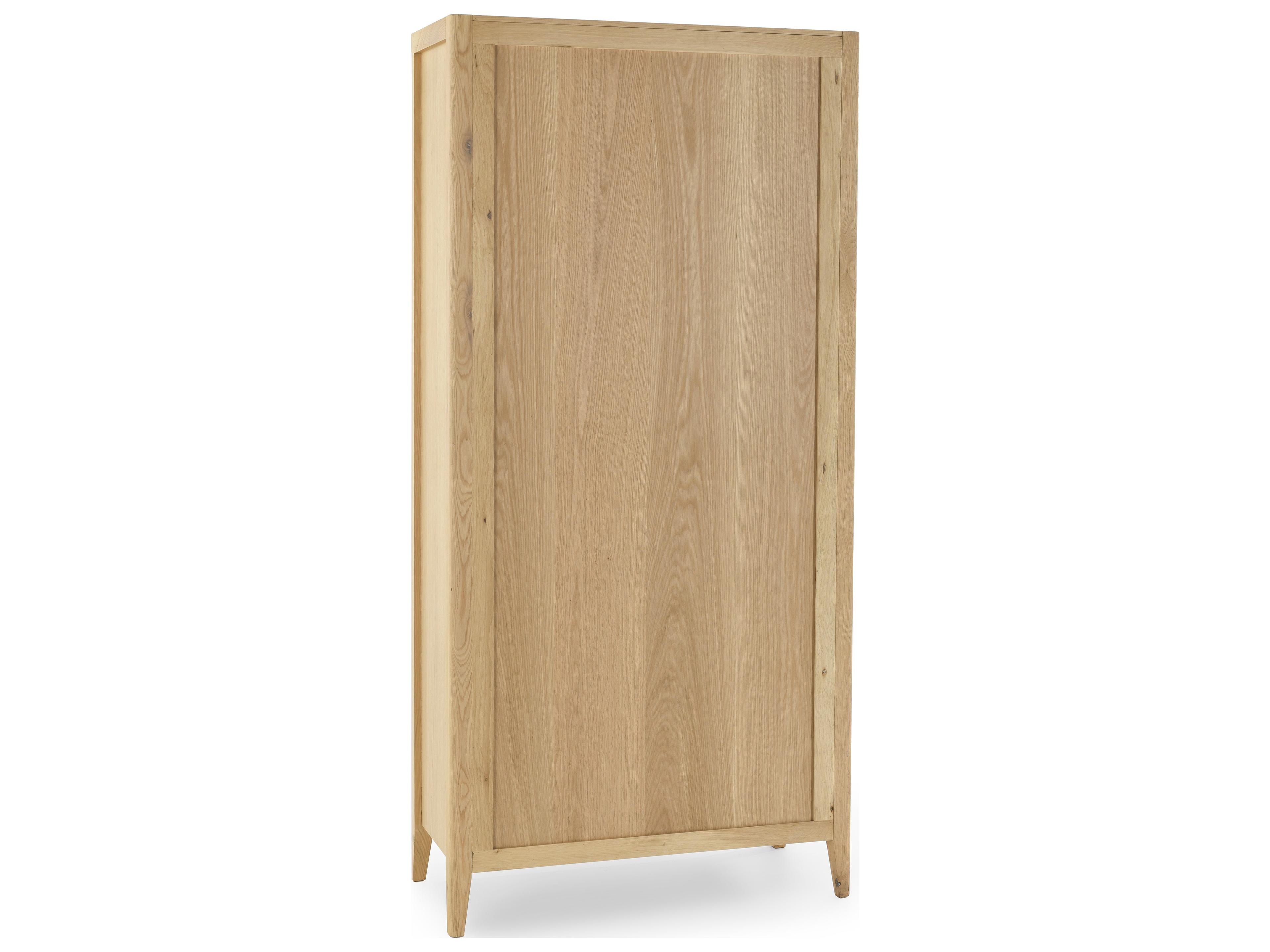 Classic Home Beechgrove Oak Wood Natural Brown Display Cabinet