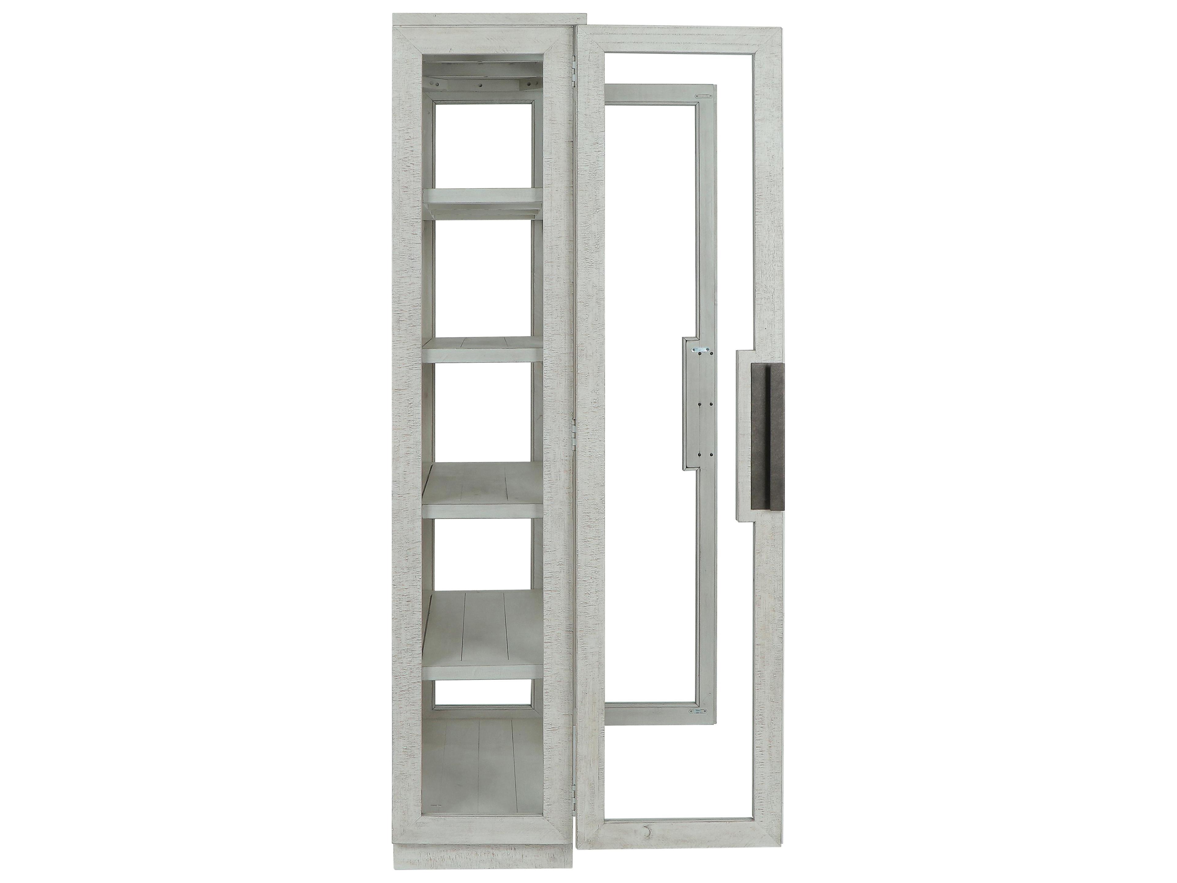 Classic Home Larson Pine Wood White Wash Display Cabinet