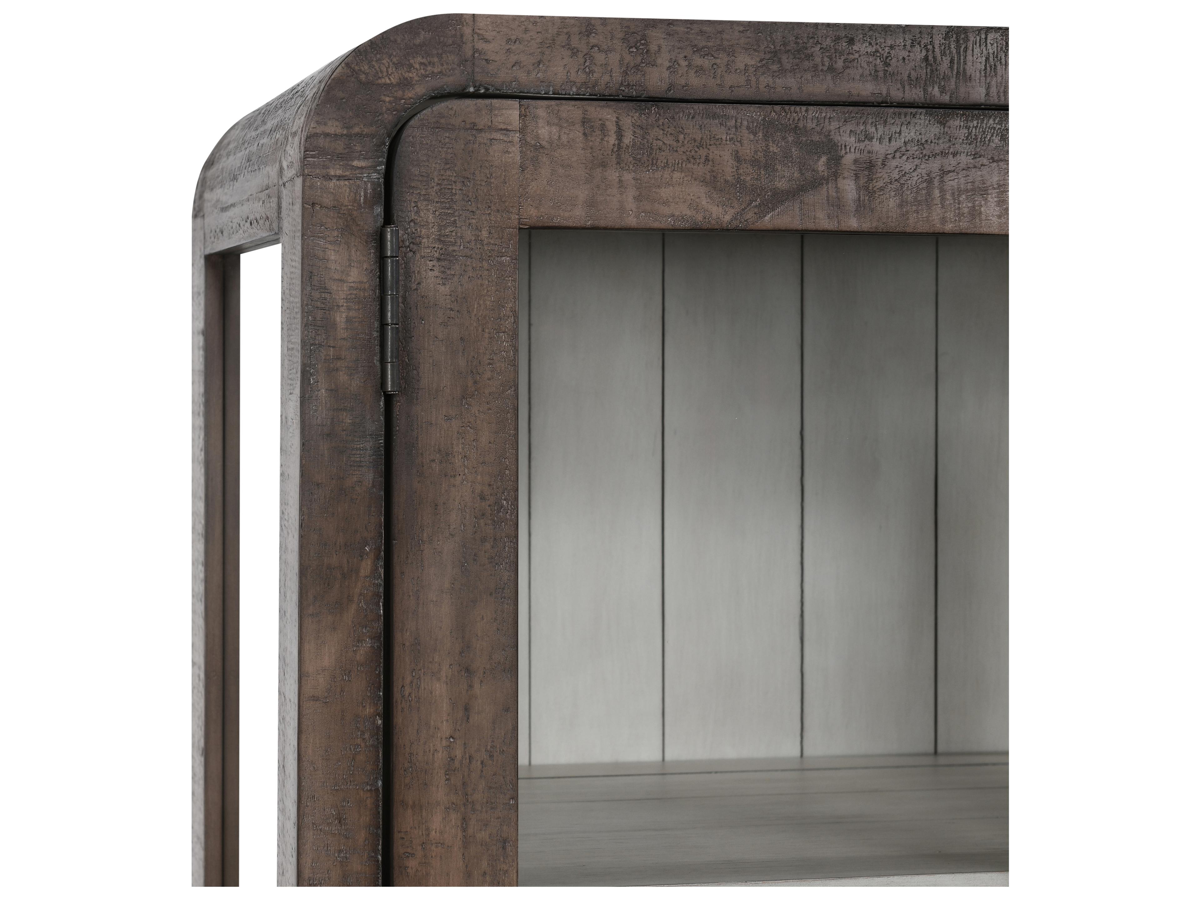 Classic Home Ollie Pine Wood Brown Display Cabinet