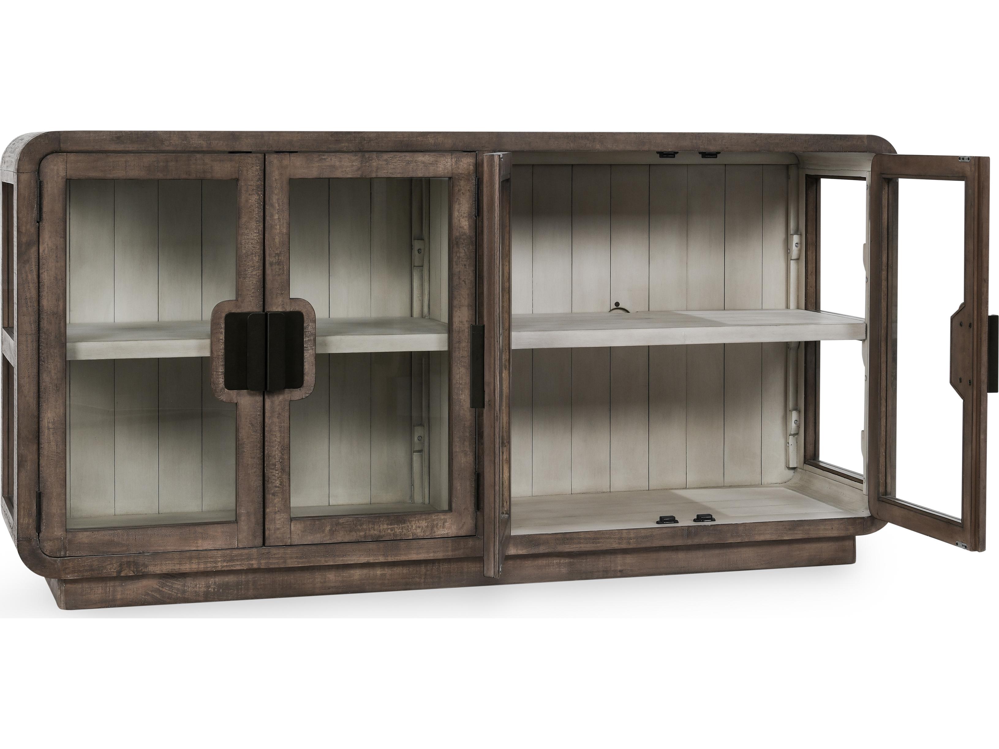 Classic Home Ollie 70" Pine Wood Brown Sideboard