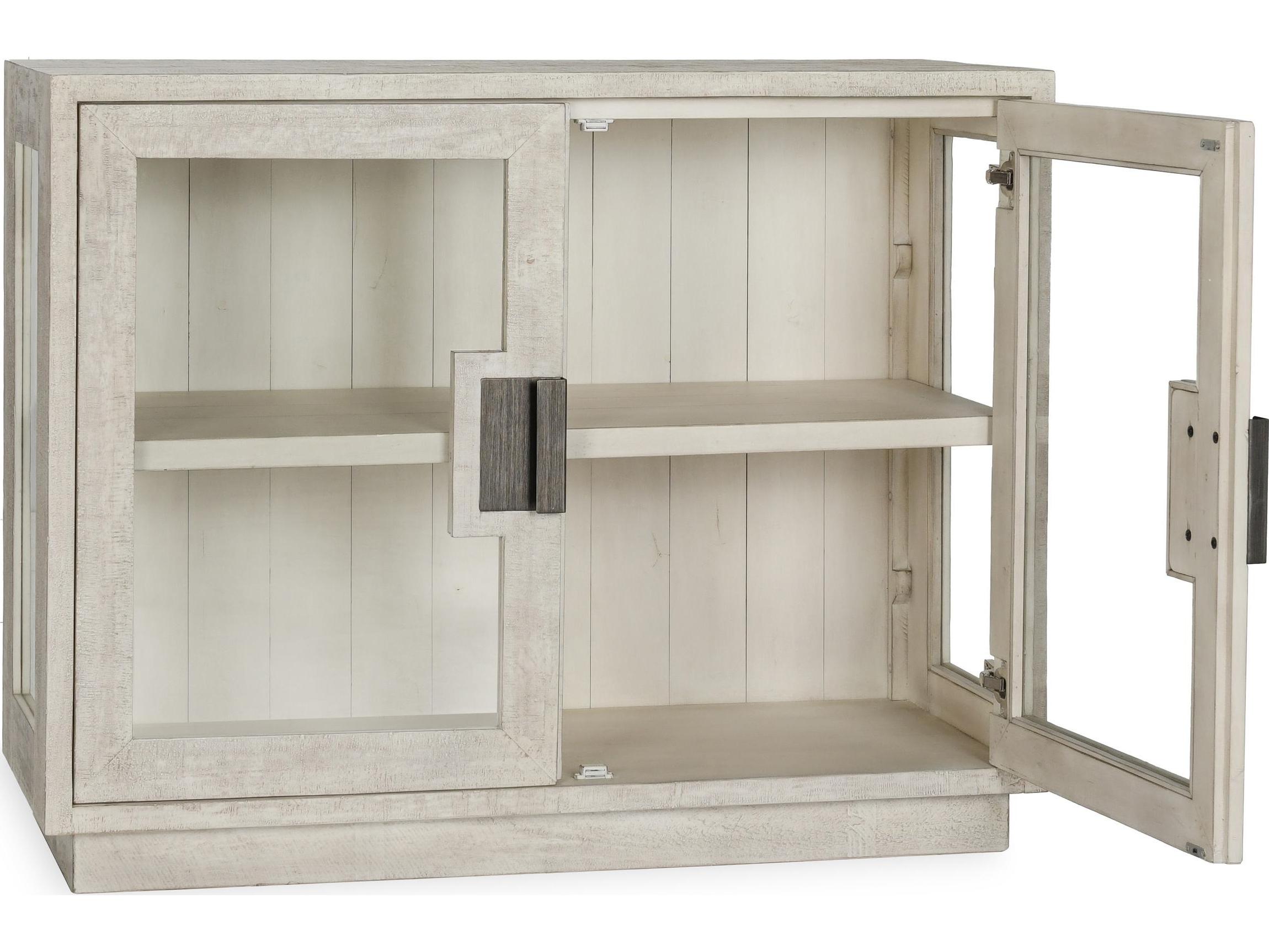 Classic Home Larson Oak Wood White Display Cabinet
