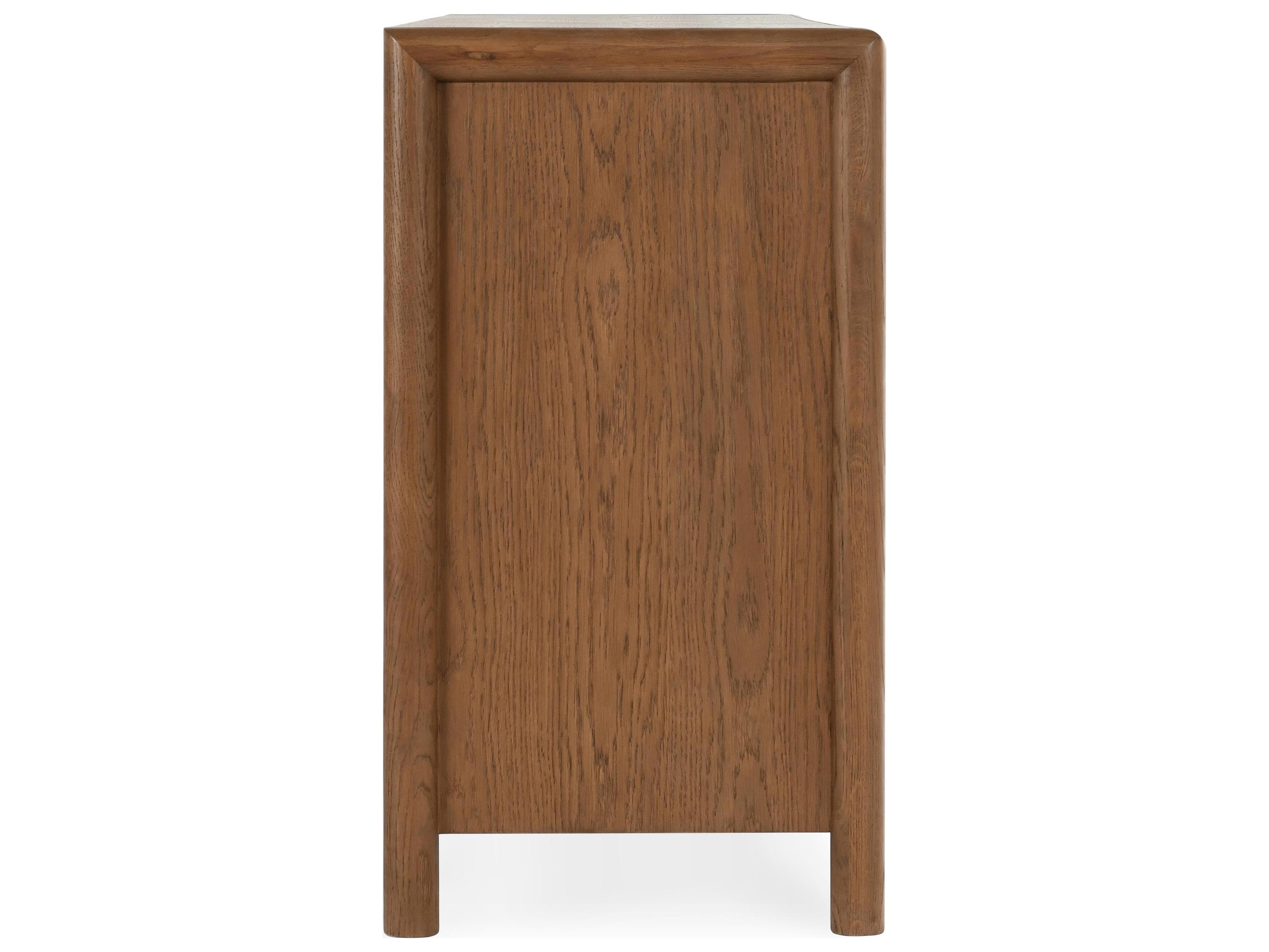 Classic Home Corda 6-Drawers Natural Oak Wood Double Dresser