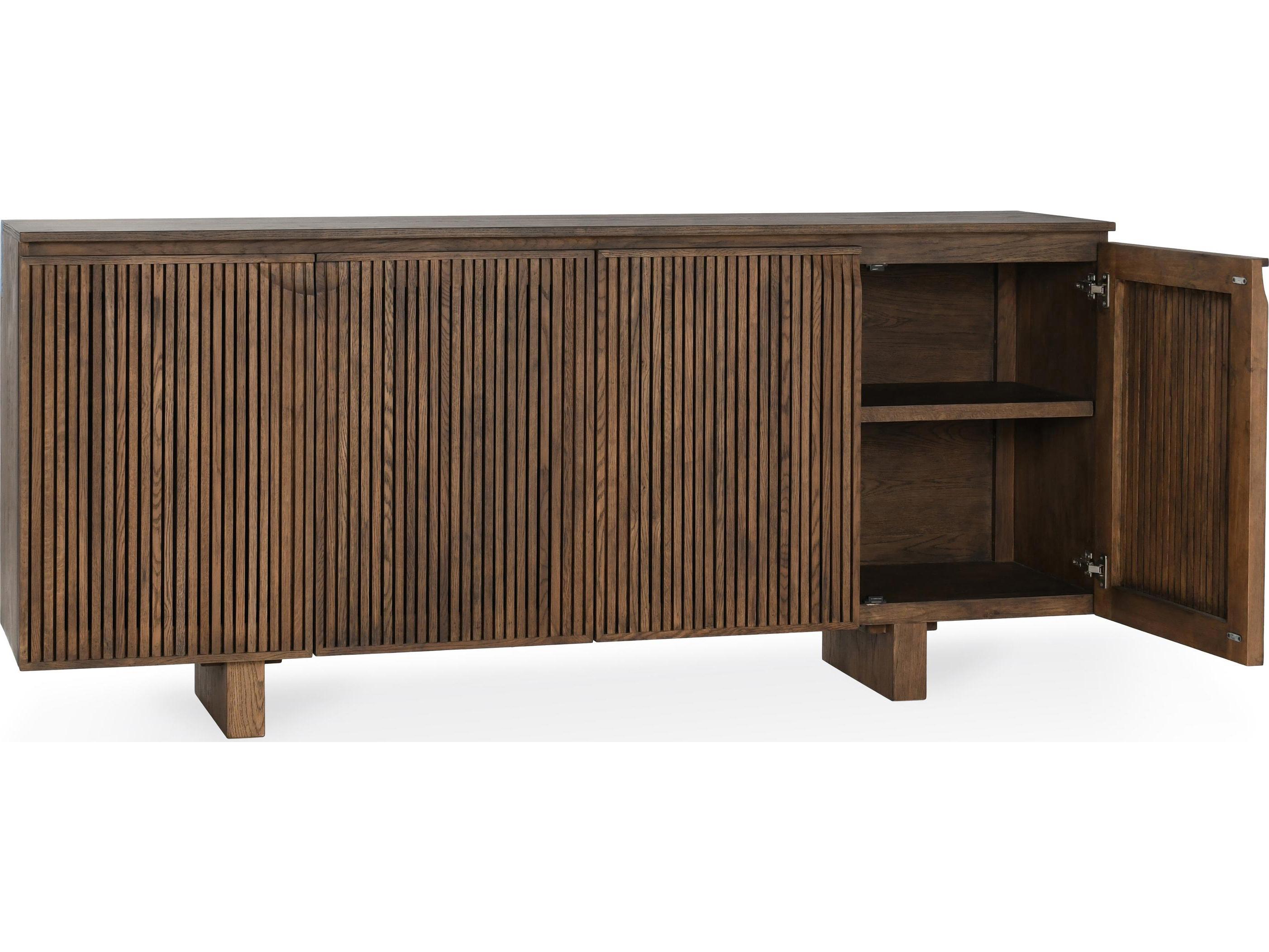 Classic Home Roya 82" Oak Wood Brown Sideboard