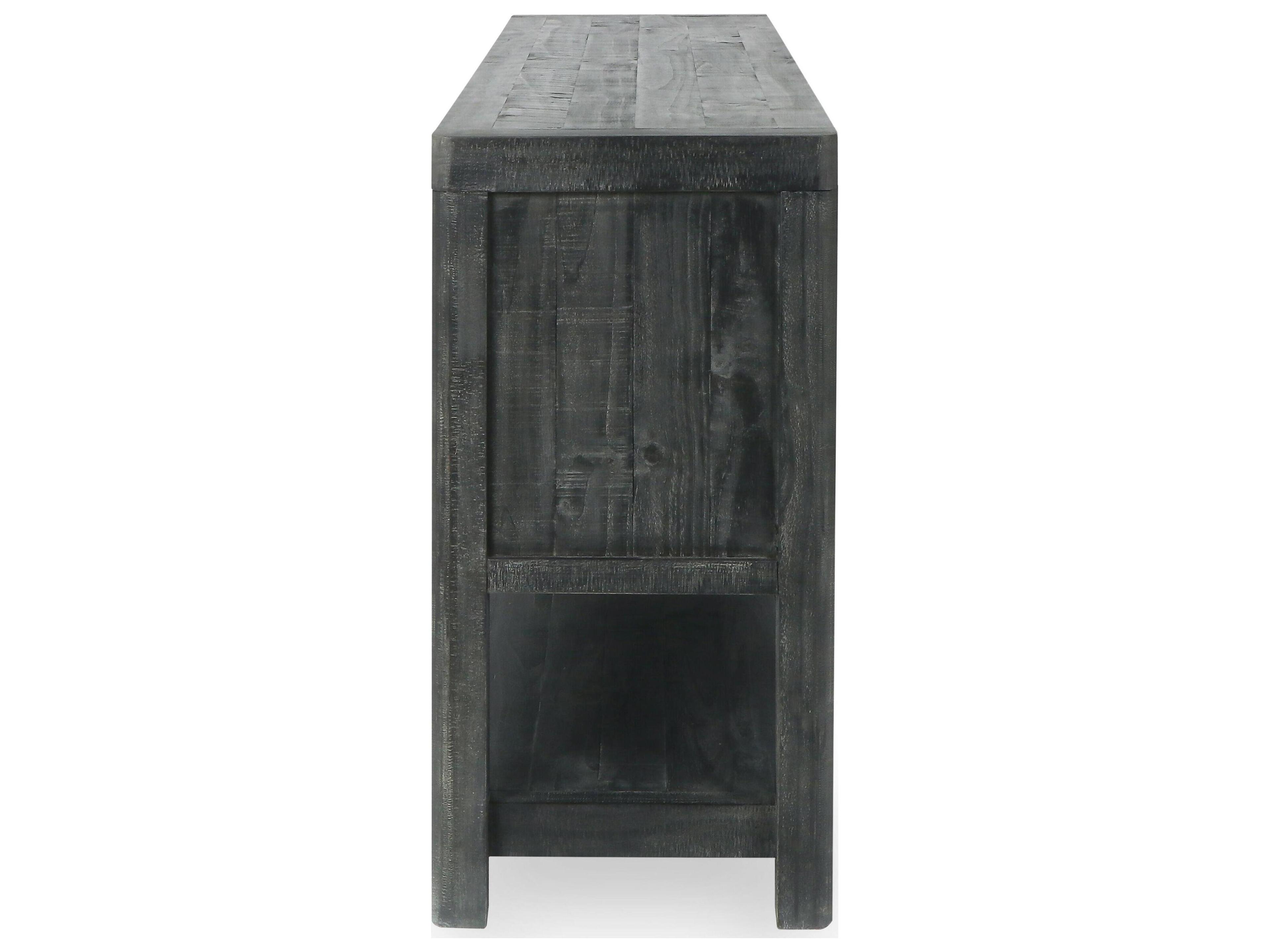 Classic Home Tenno 70" Pine Wood Black Sideboard