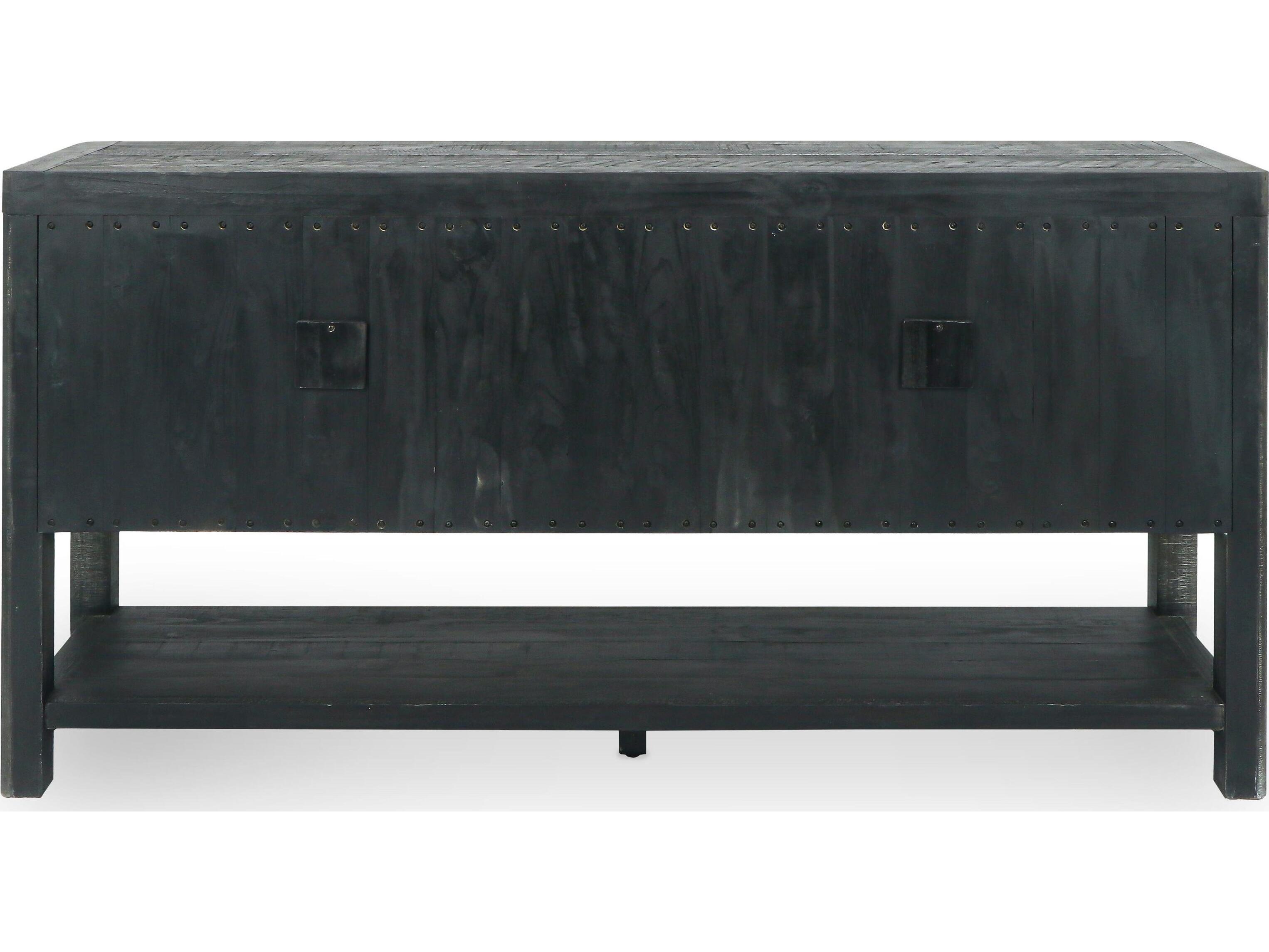 Classic Home Tenno 70" Pine Wood Black Sideboard