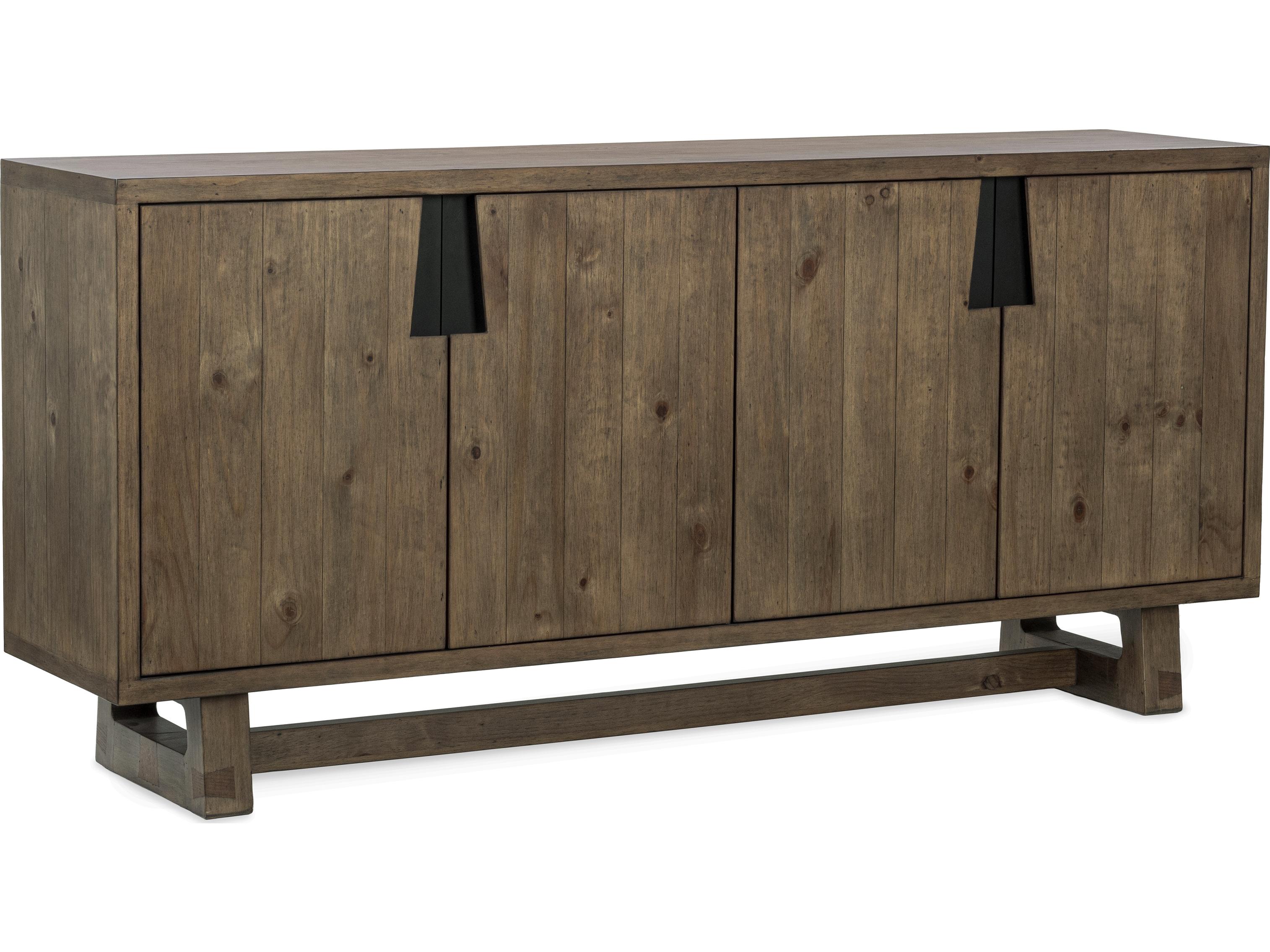Classic Home Lyra 78" Pine Wood Smoke Sideboard