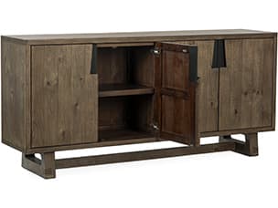 Classic Home Lyra 78" Pine Wood Smoke Sideboard