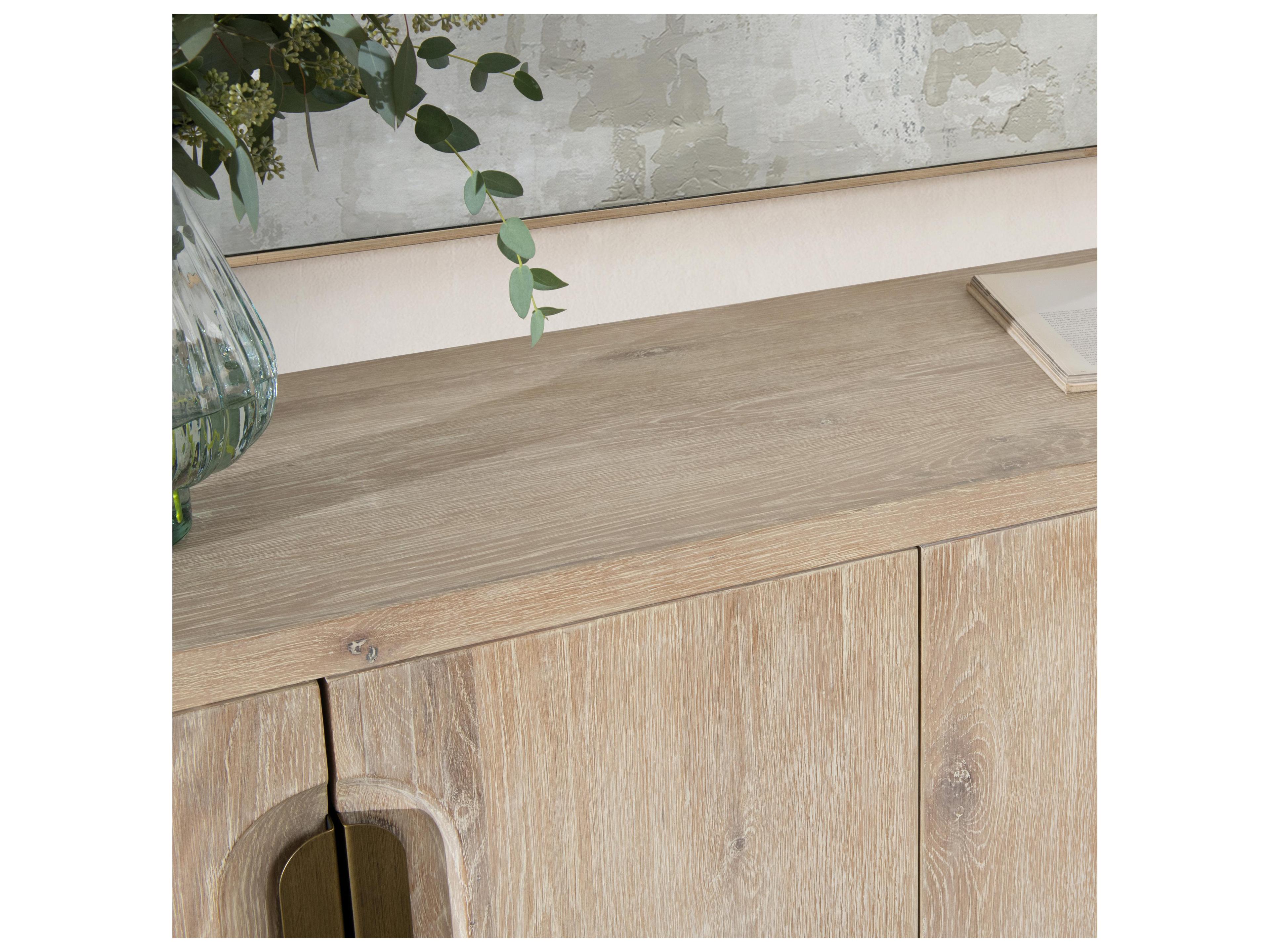Classic Home Tiber 74" Oak Wood White Wash Sideboard