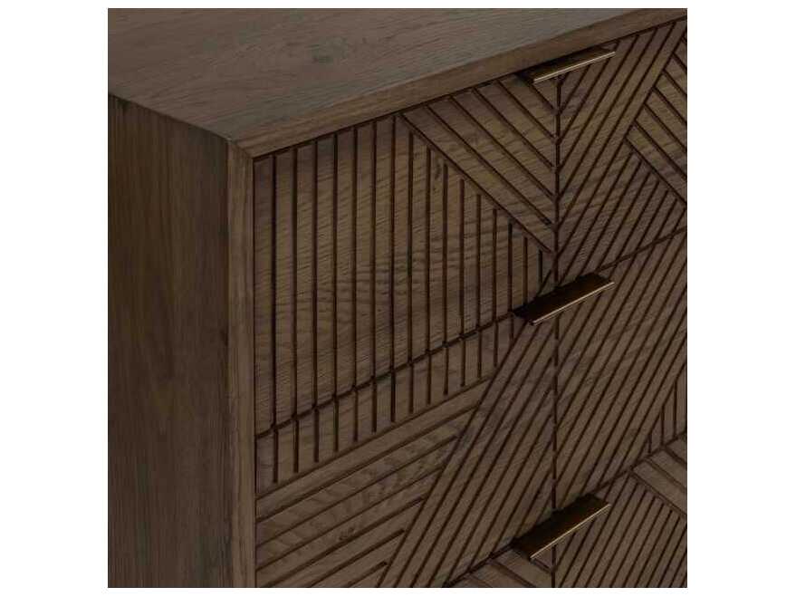 Classic Home Santa Clara 6-Drawers Brown Oak Wood Double Dresser