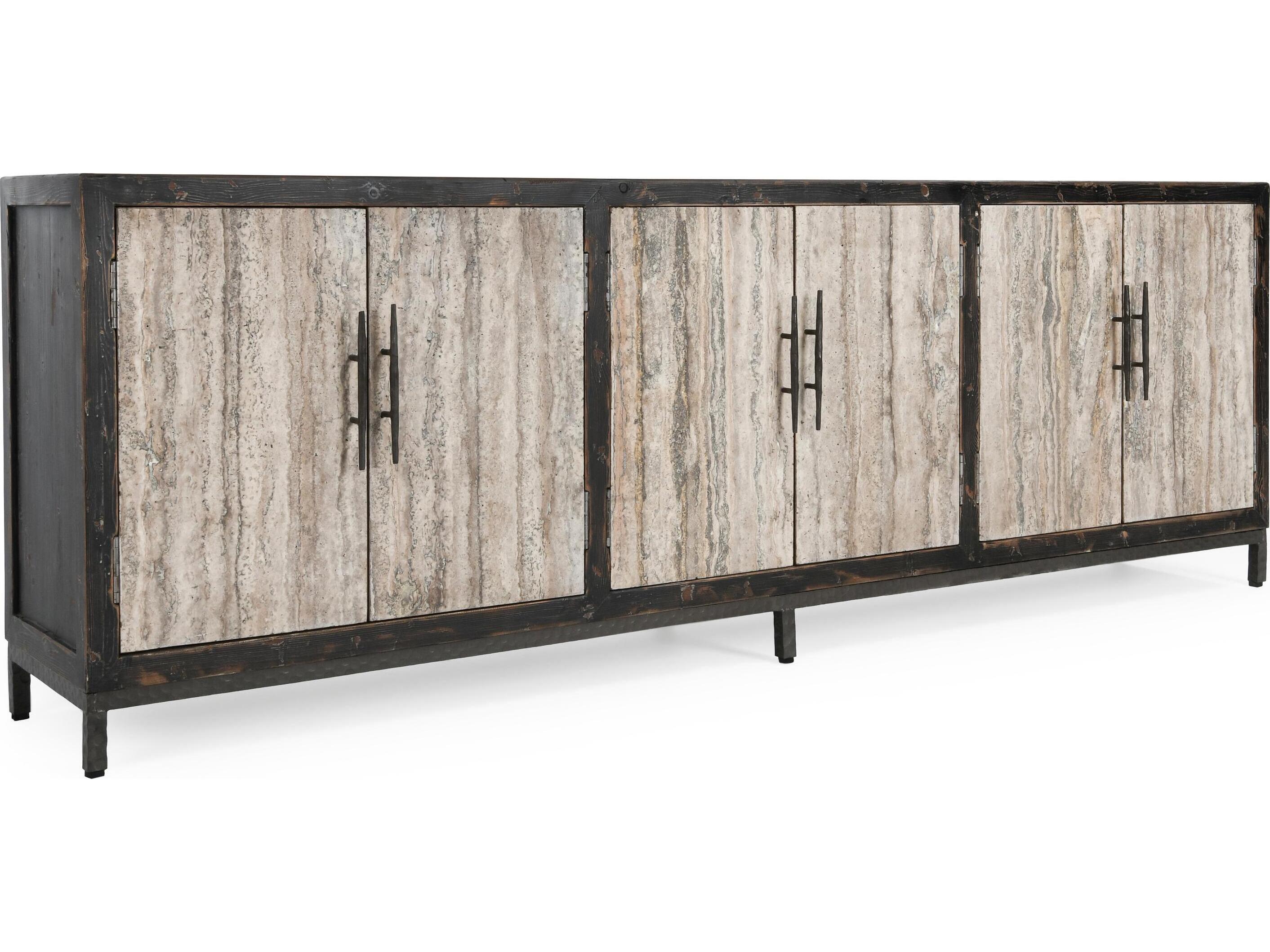 Classic Home Lisbon 103" Pine Wood Brown Sideboard