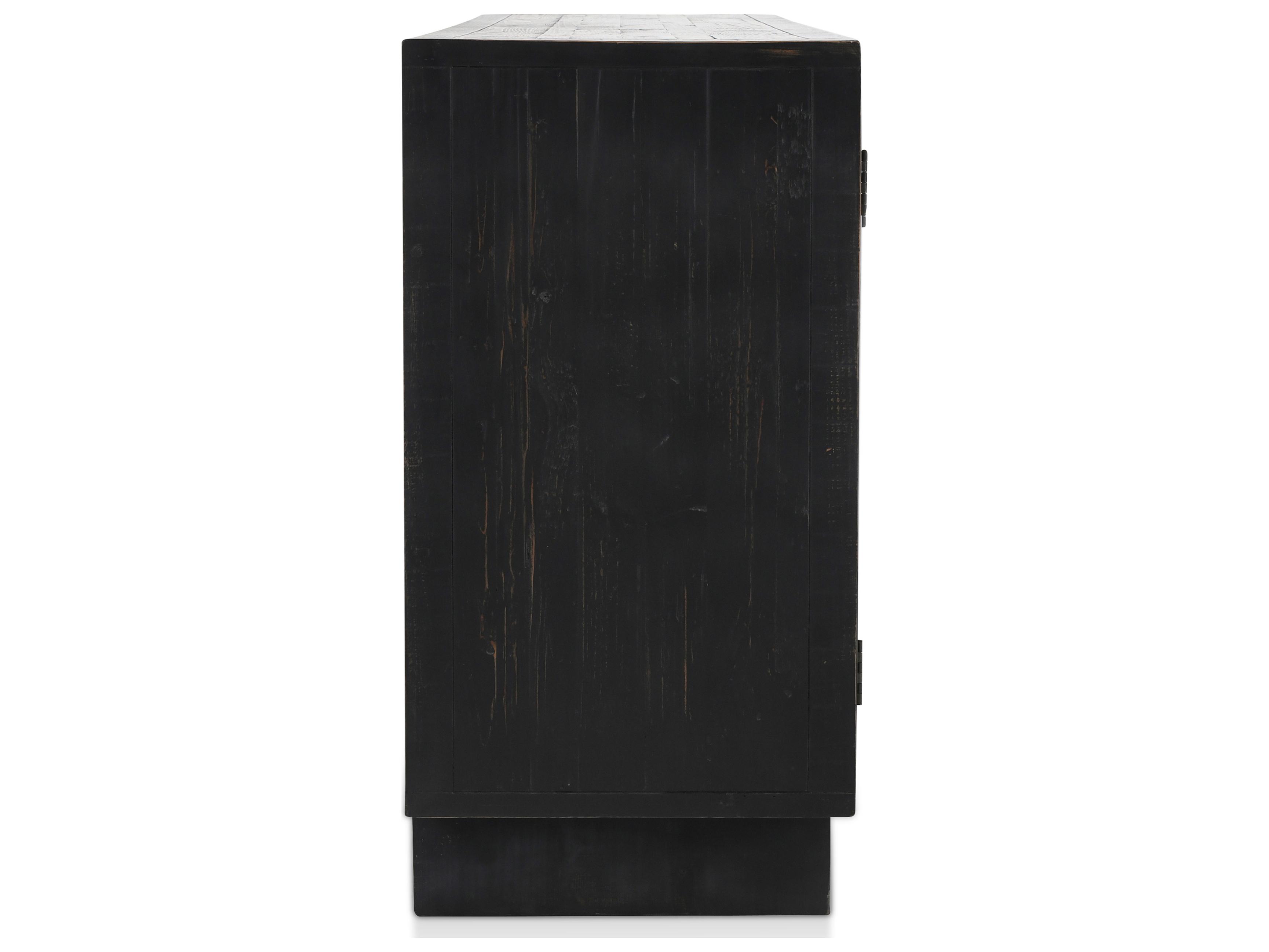 Classic Home Anton 78" Elm Wood Black Sideboard