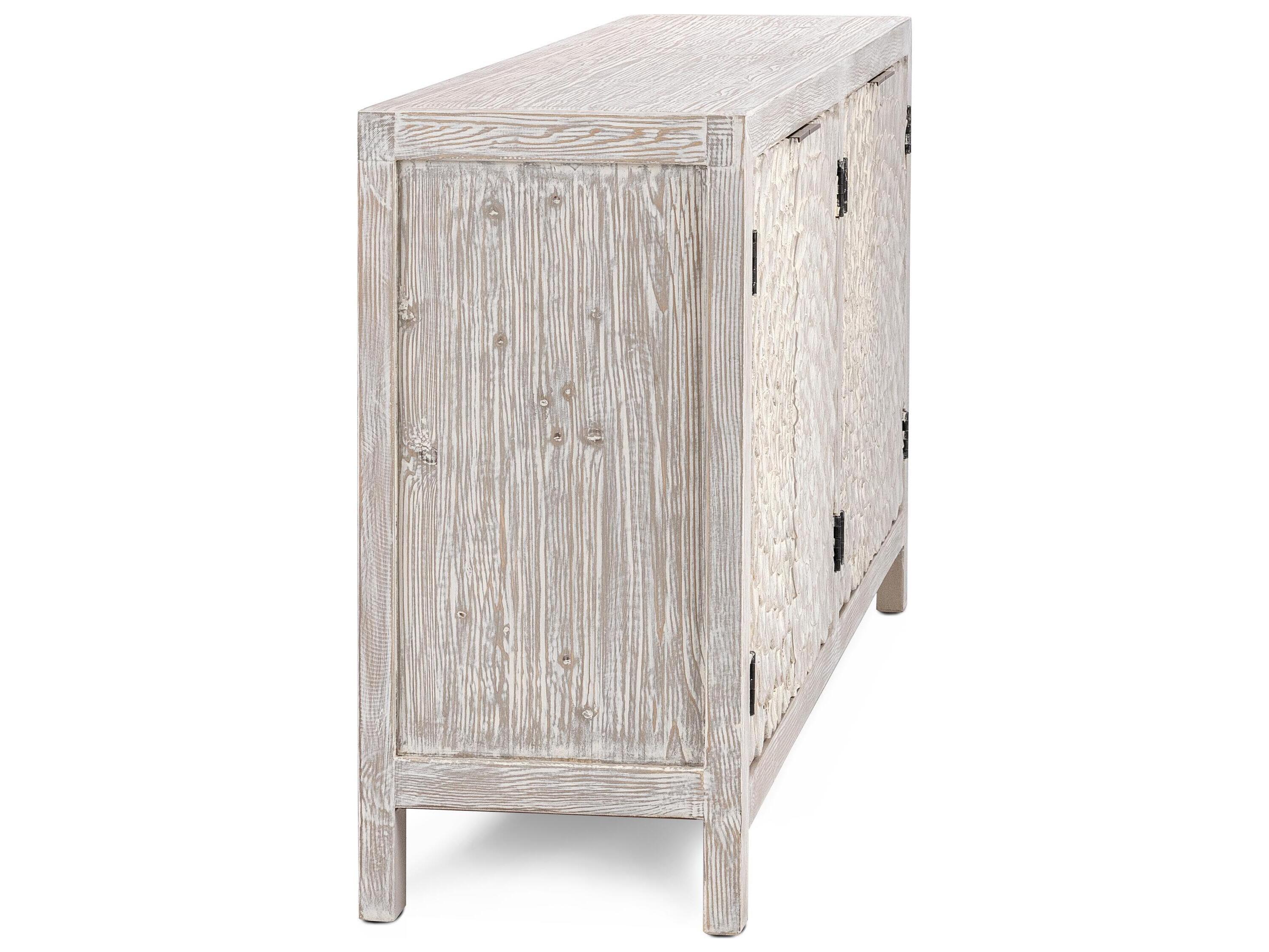 Classic Home Astrid 86" Pine Wood Cream Sideboard
