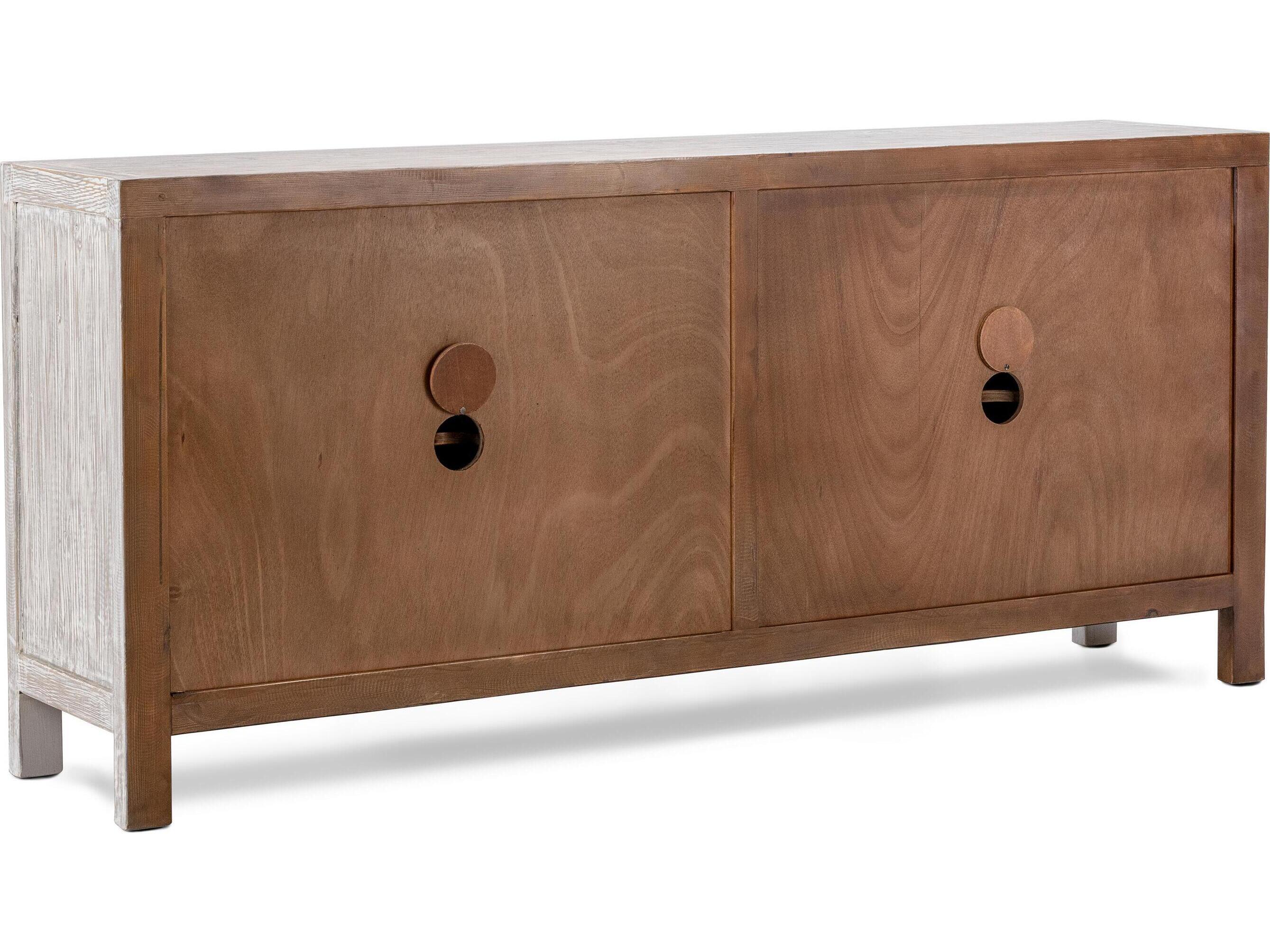 Classic Home Astrid 86" Pine Wood Cream Sideboard
