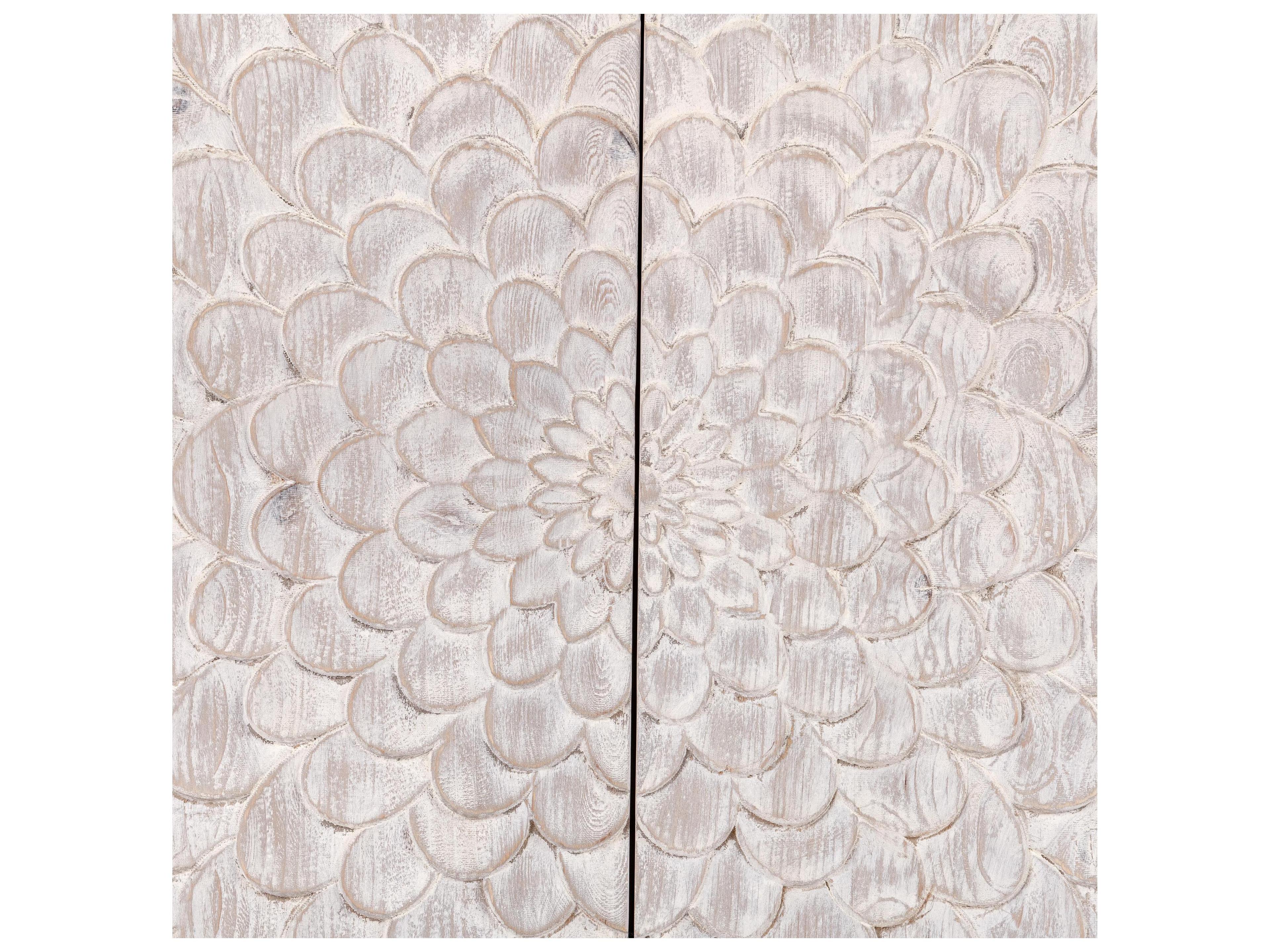 Classic Home Astrid 86" Pine Wood Cream Sideboard