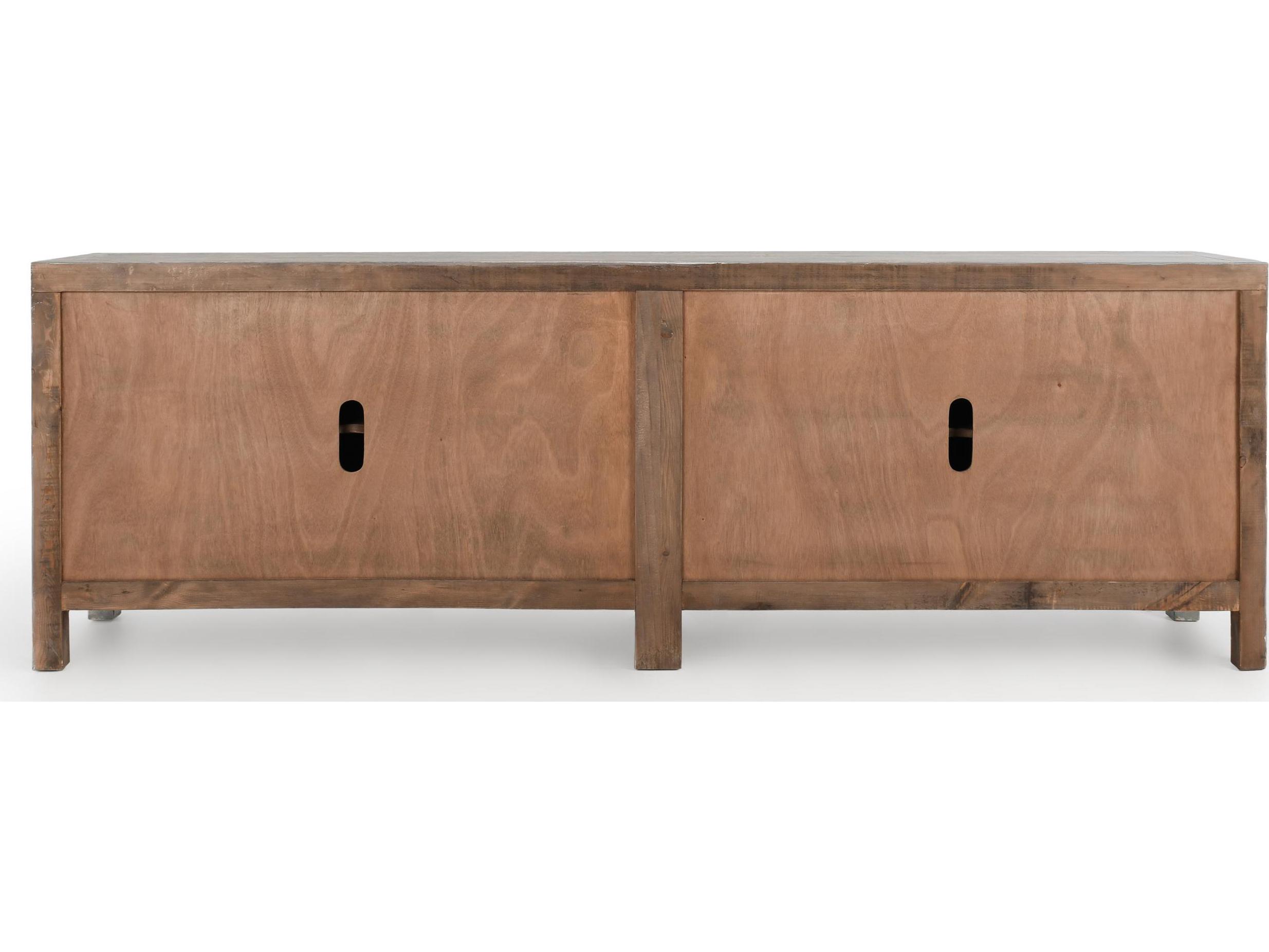 Classic Home Elani 103" Pine Wood Gray Sideboard