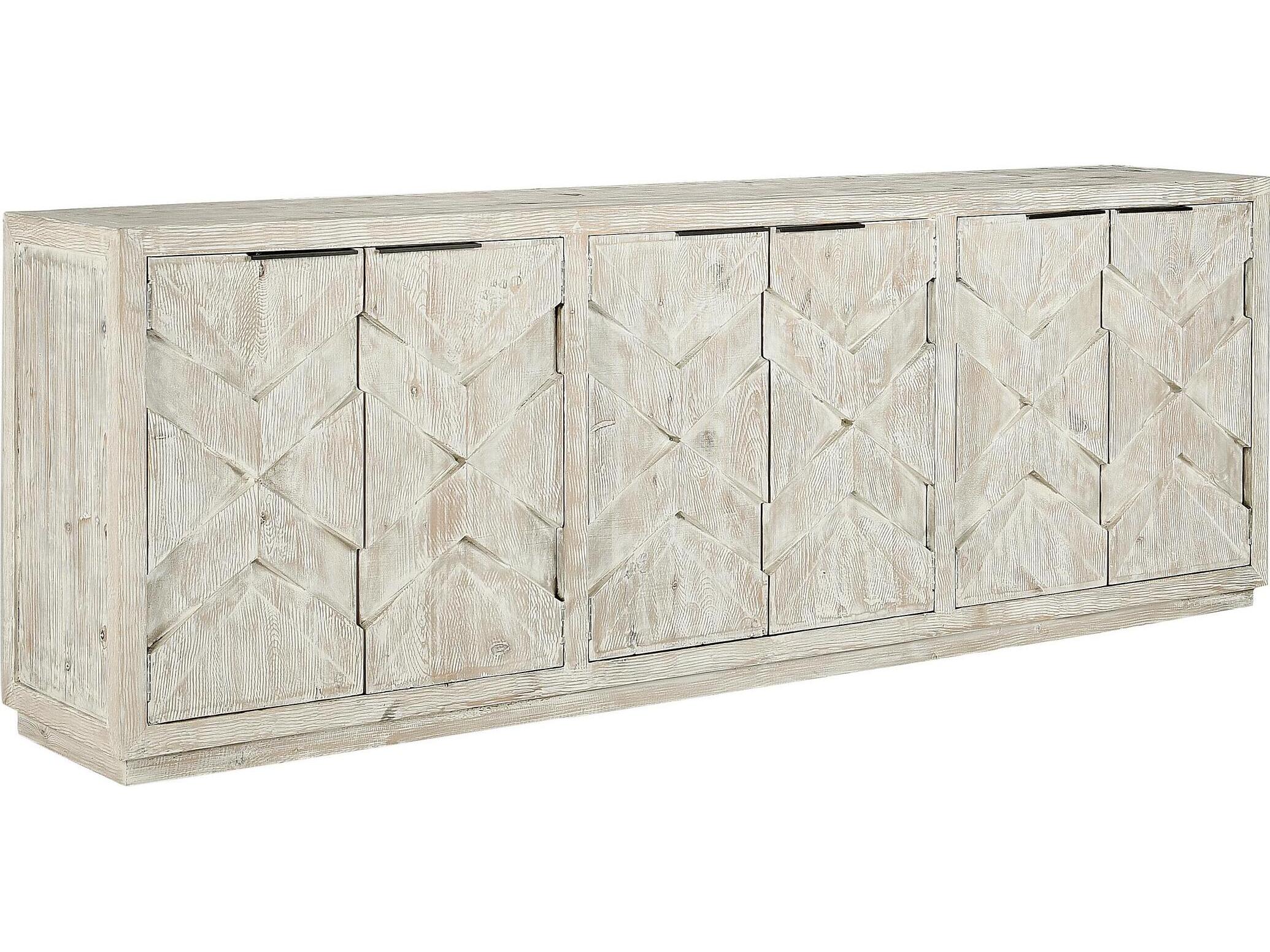 Classic Home Frederick 102" Pine Wood White Sideboard