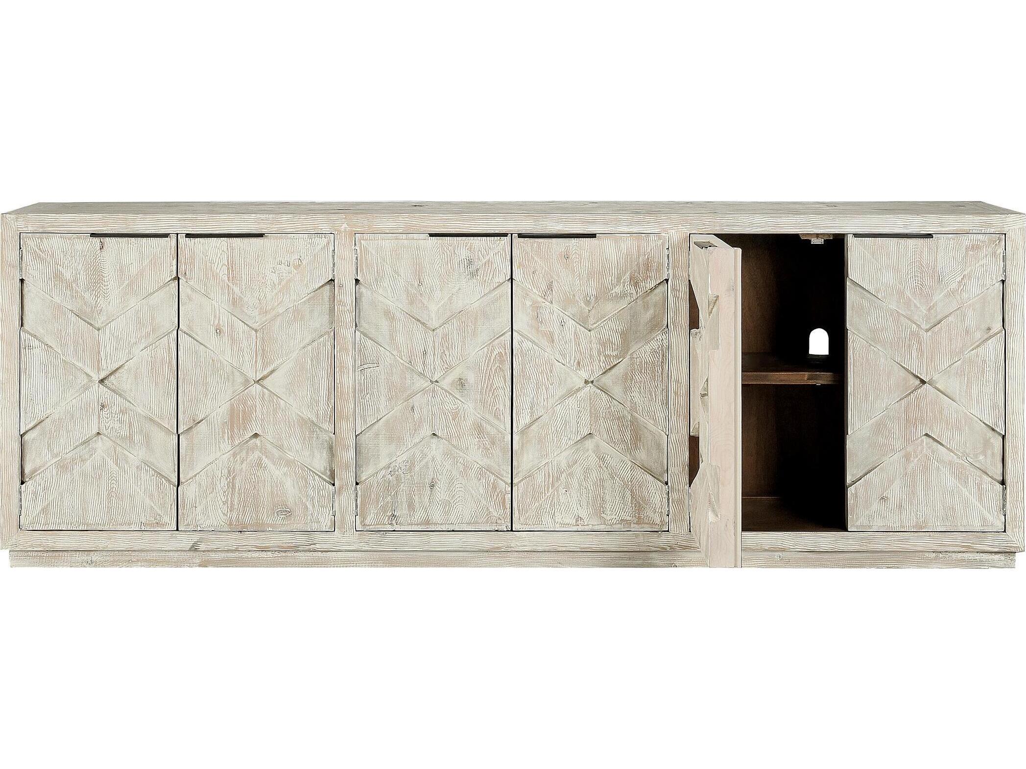 Classic Home Frederick 102" Pine Wood White Sideboard