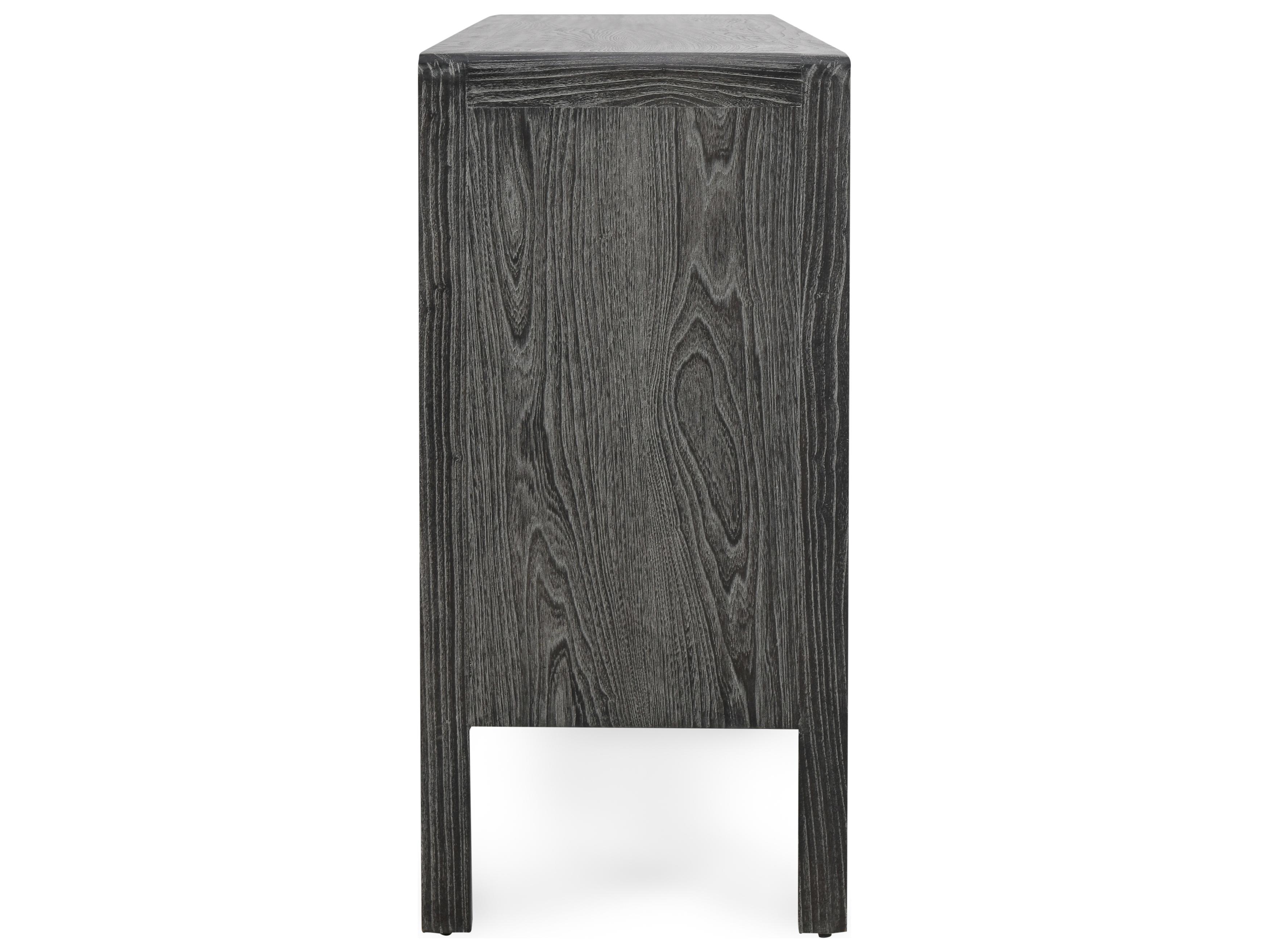 Classic Home Elodie 79" Elm Wood Black Sideboard