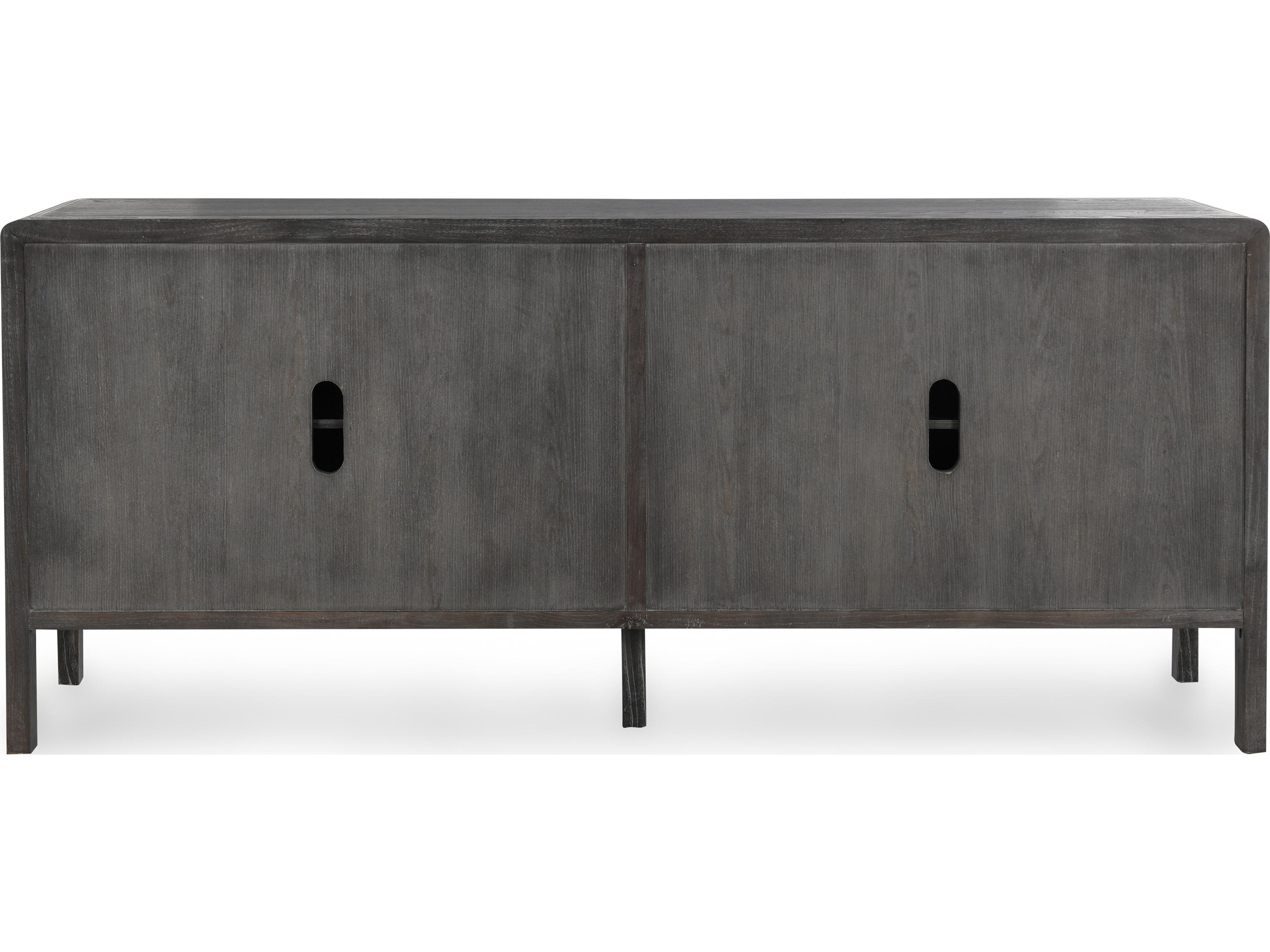 Classic Home Elodie 79" Elm Wood Black Sideboard