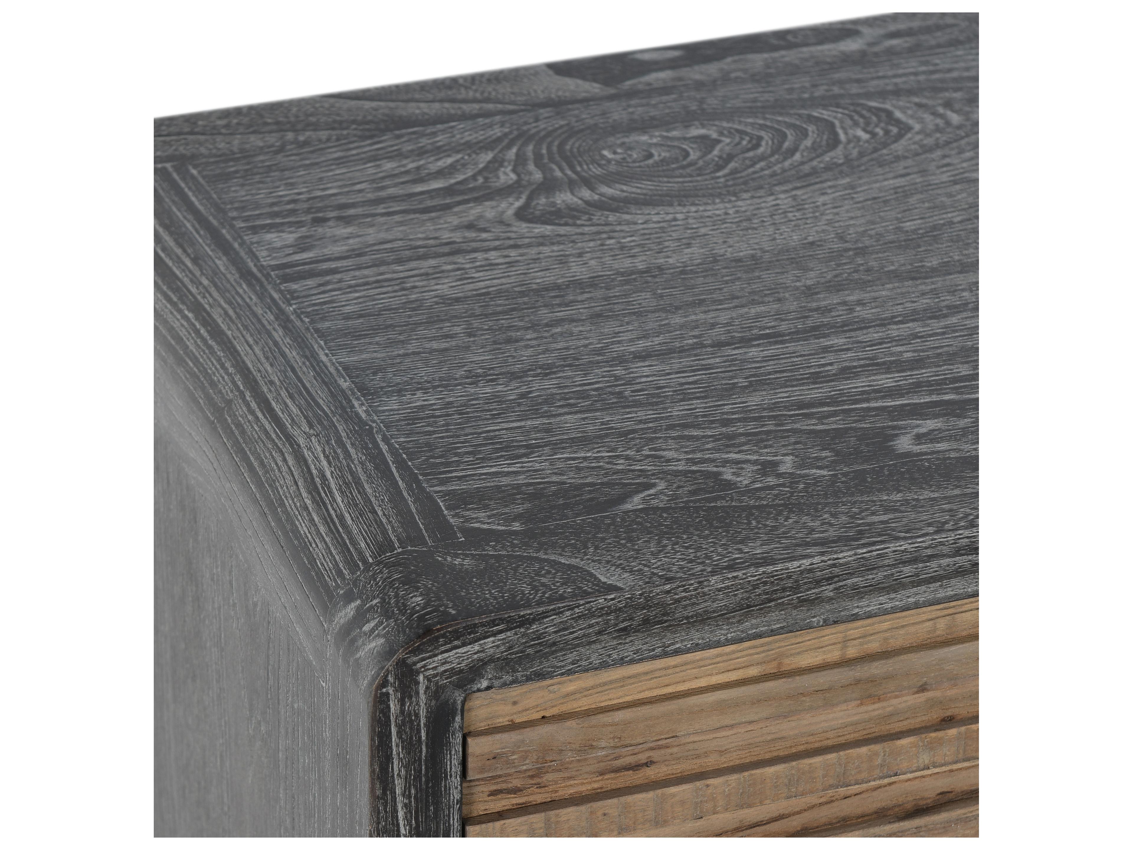 Classic Home Elodie 79" Elm Wood Black Sideboard