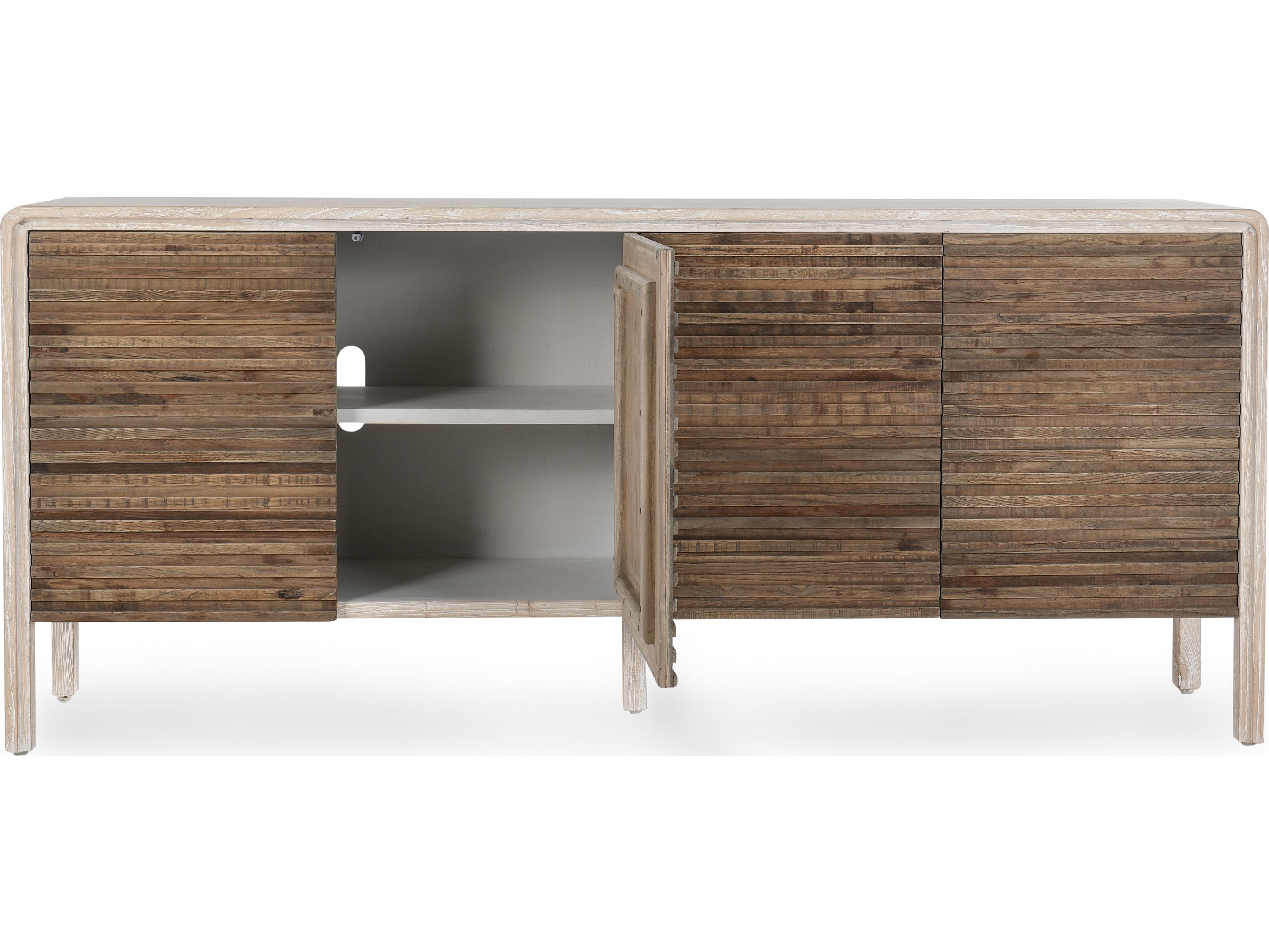 Classic Home Elodie 79" Elm Wood Beige Sideboard
