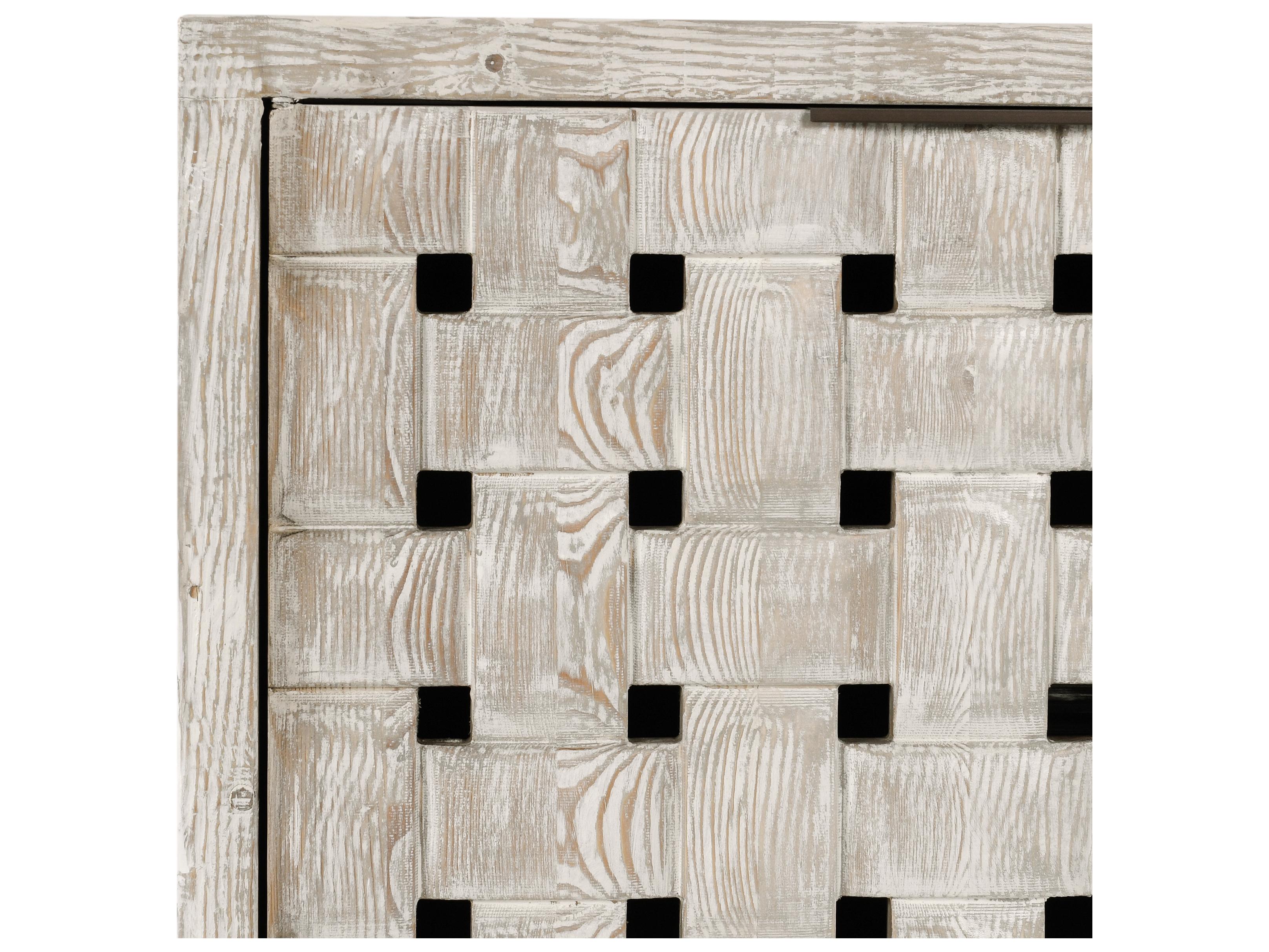 Classic Home Bast 81" Pine Wood Cream Sideboard