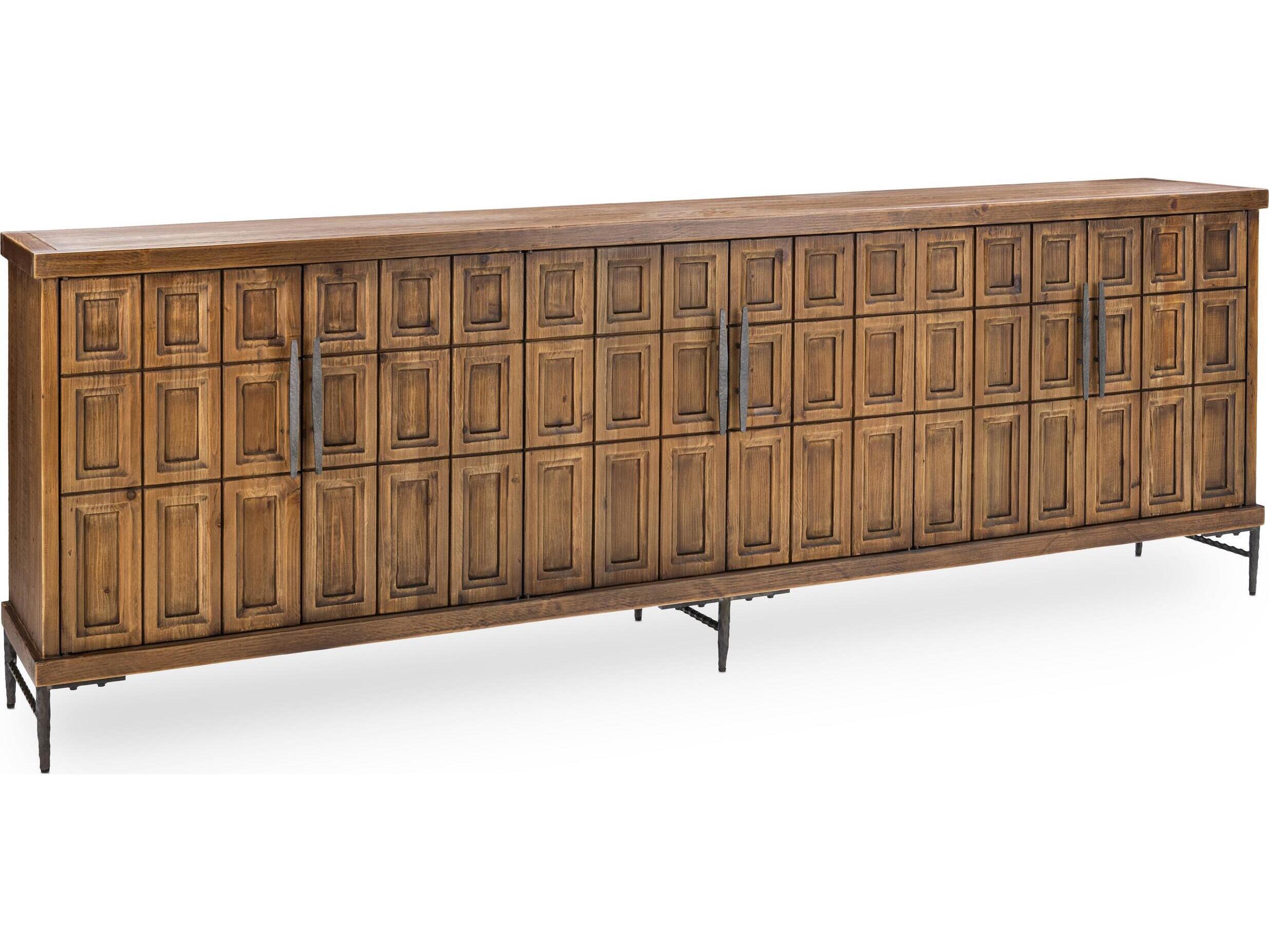 Classic Home Willmark 106" Pine Wood Brown Sideboard