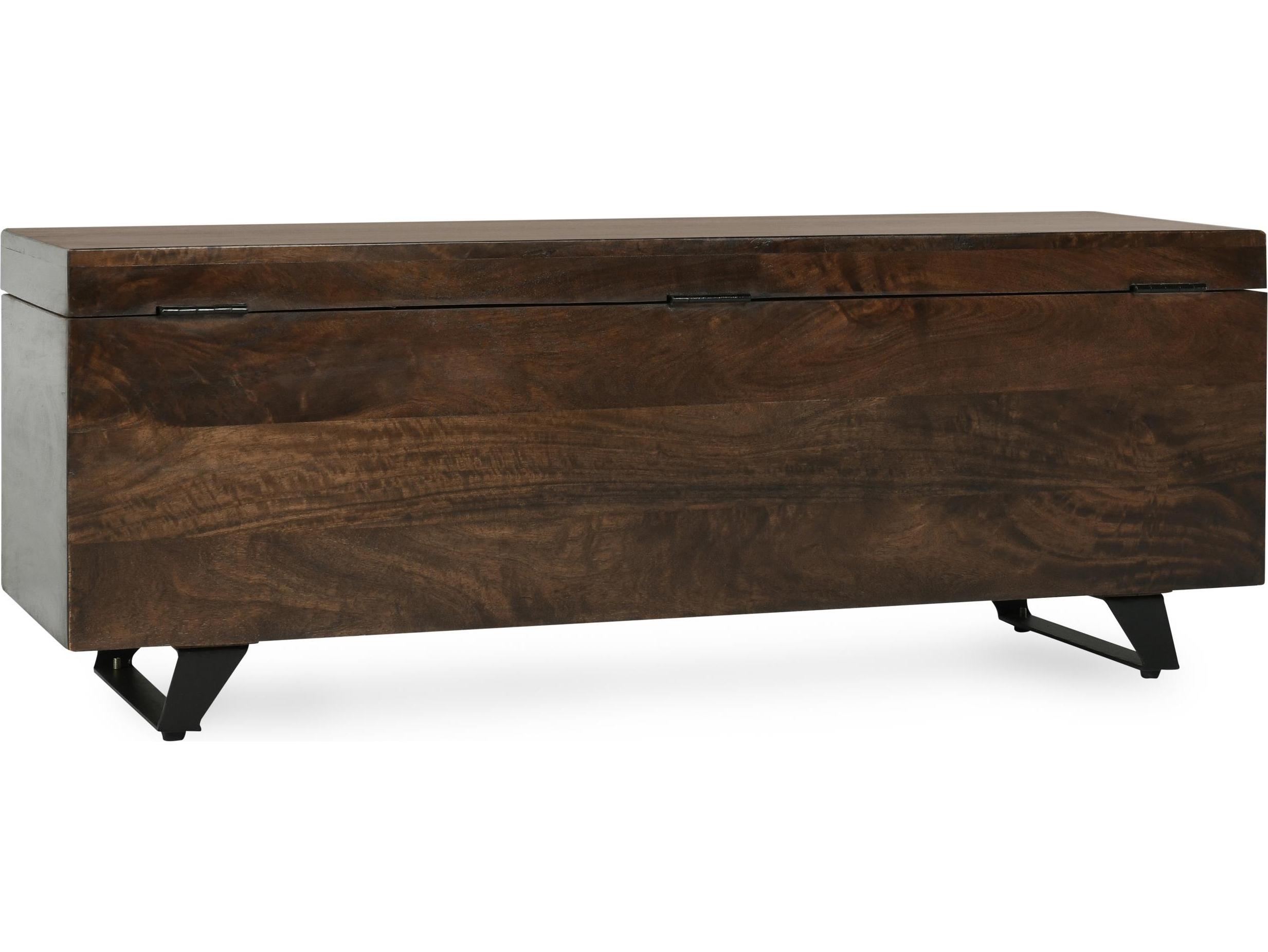 Classic Home Axis Dark Brown Mango Wood Storage Trunk