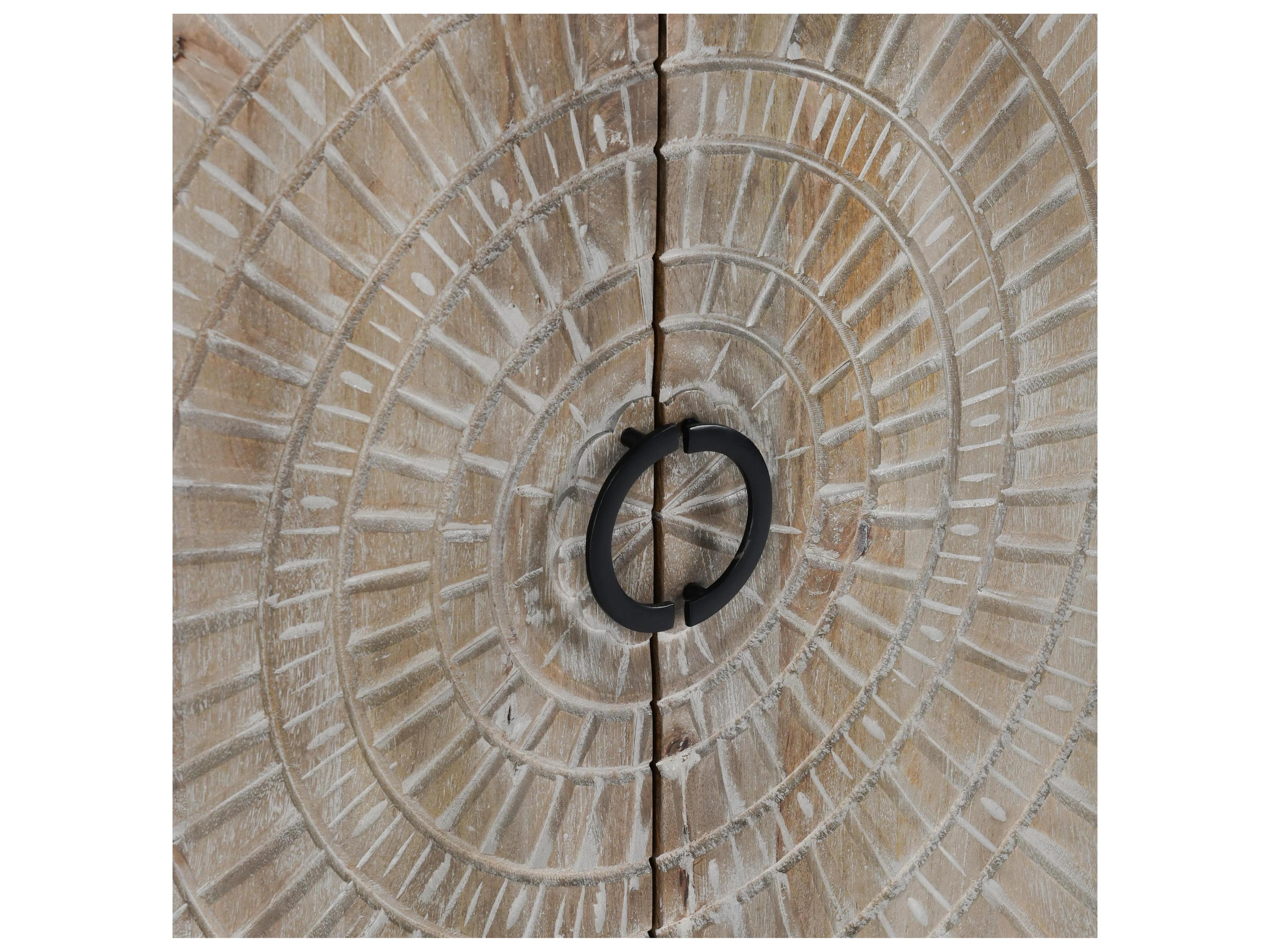 Classic Home Vivienne 65" Mango Wood Gray Sideboard