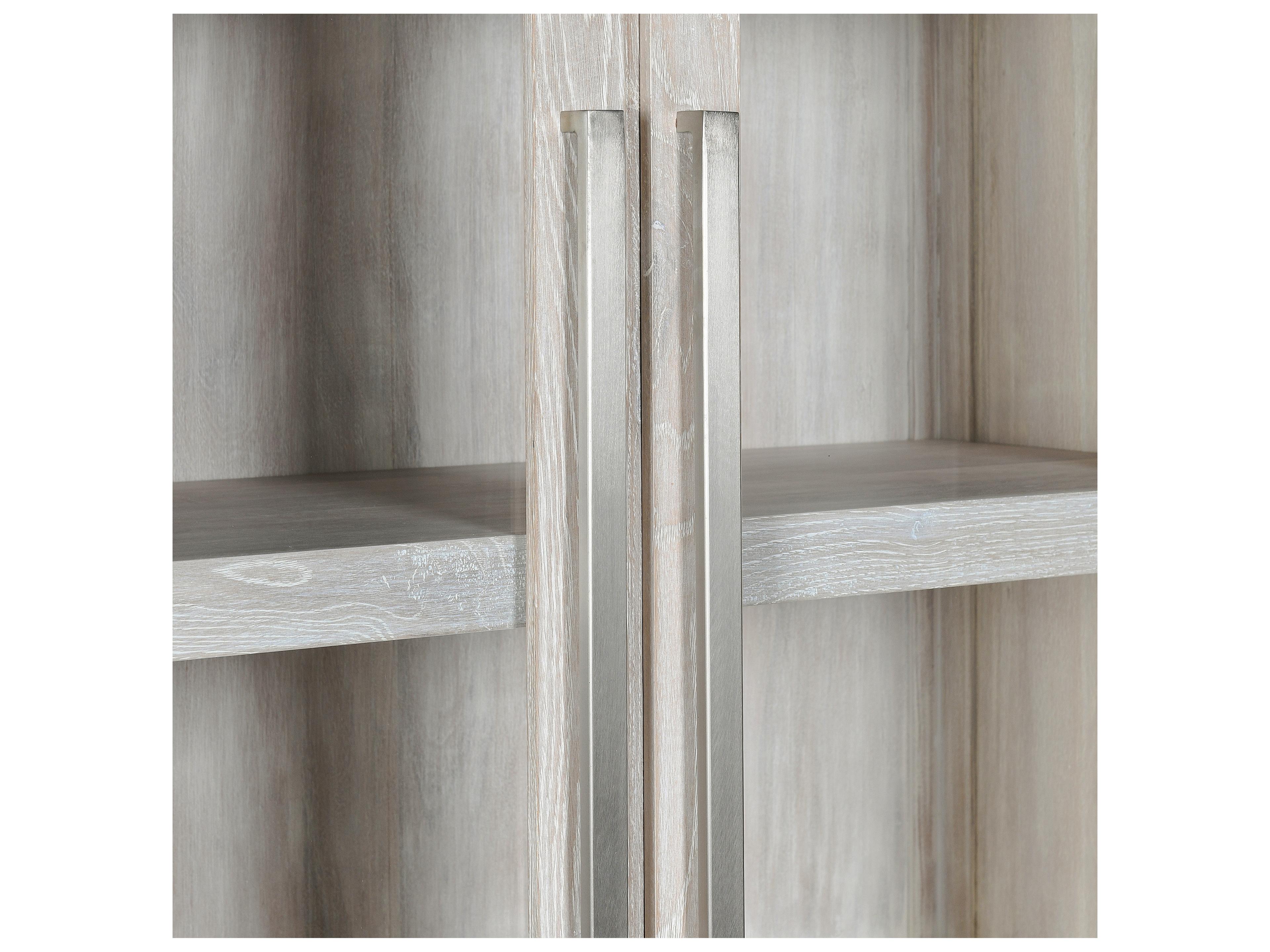 Classic Home Bradley Oak Wood White Display Cabinet