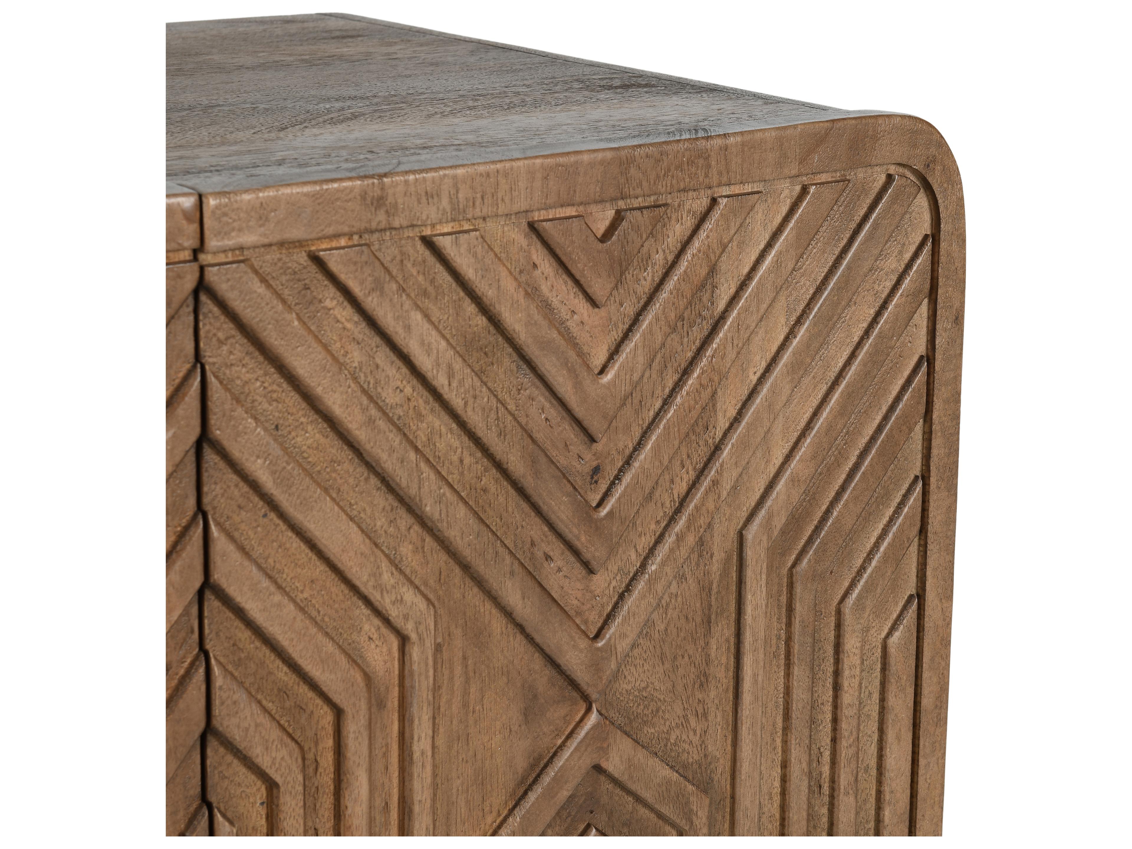 Classic Home Holmes Mango Wood Brown Bar Cabinet