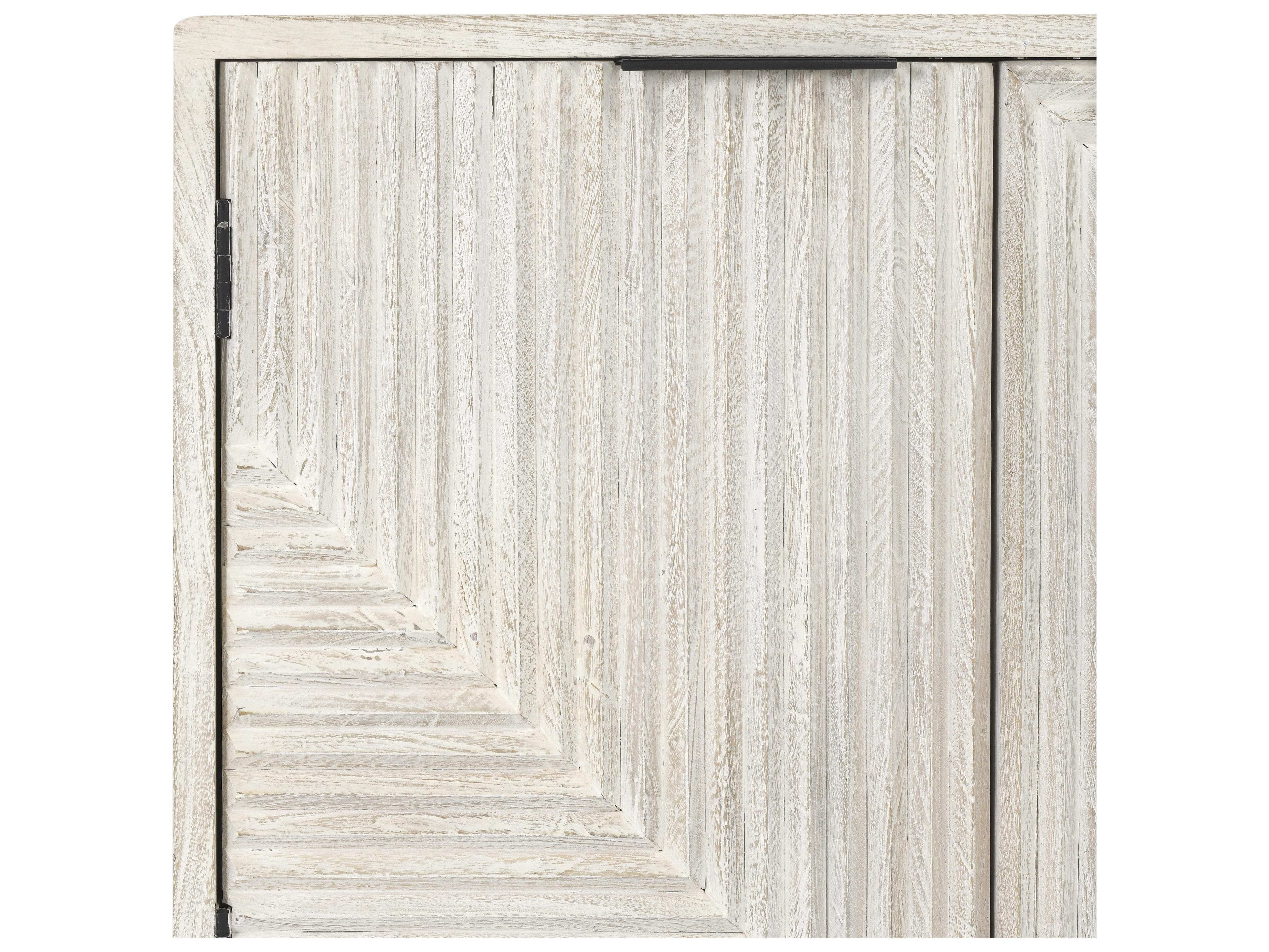 Classic Home Flint 108" Mango Wood White Sideboard