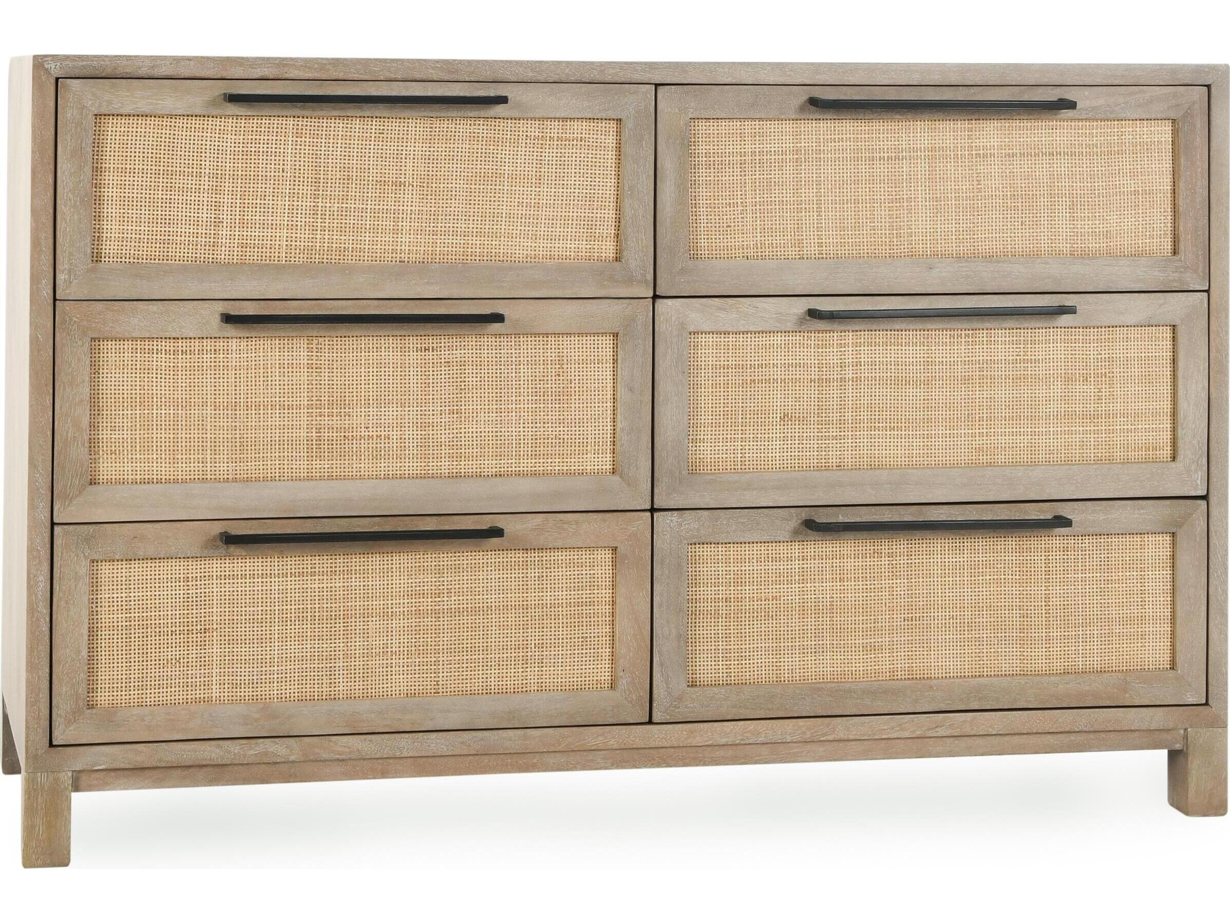 Classic Home Jensen 6-Drawers Mango Wood Double Dresser