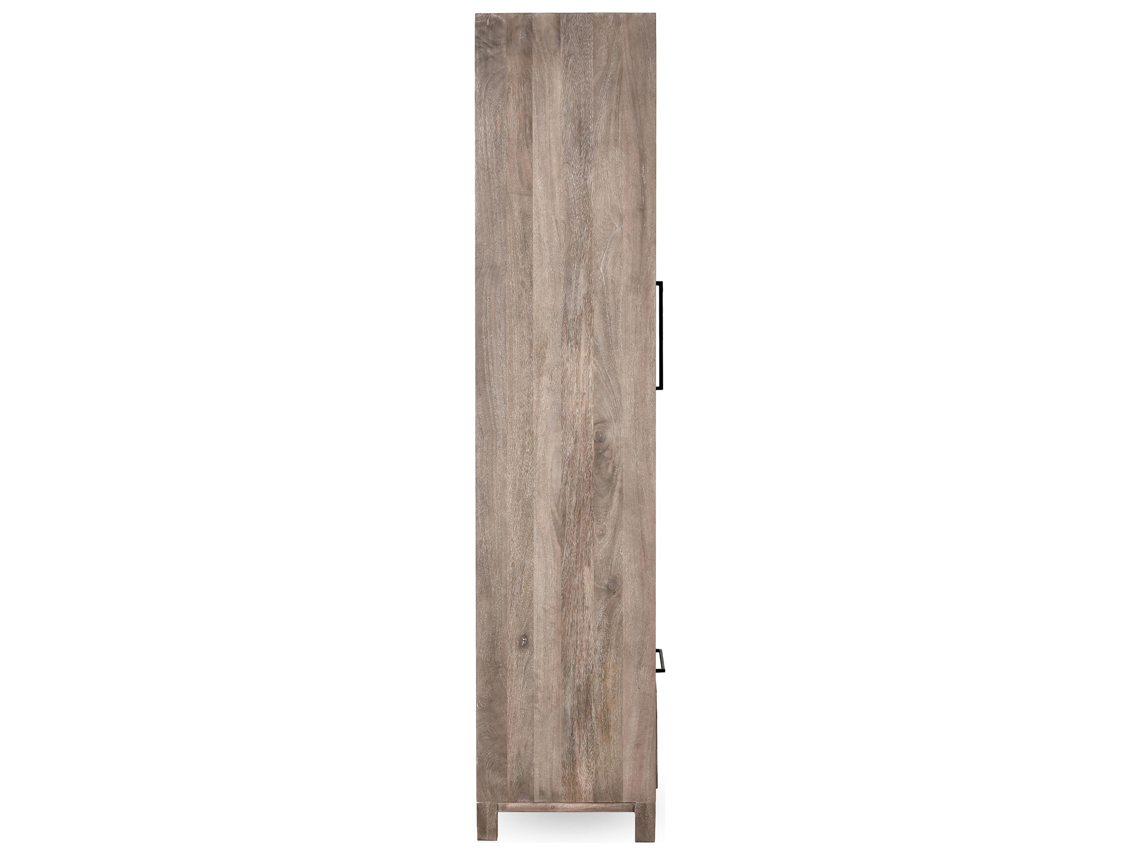 Classic Home Jensen Mango Wood Taupe Display Cabinet