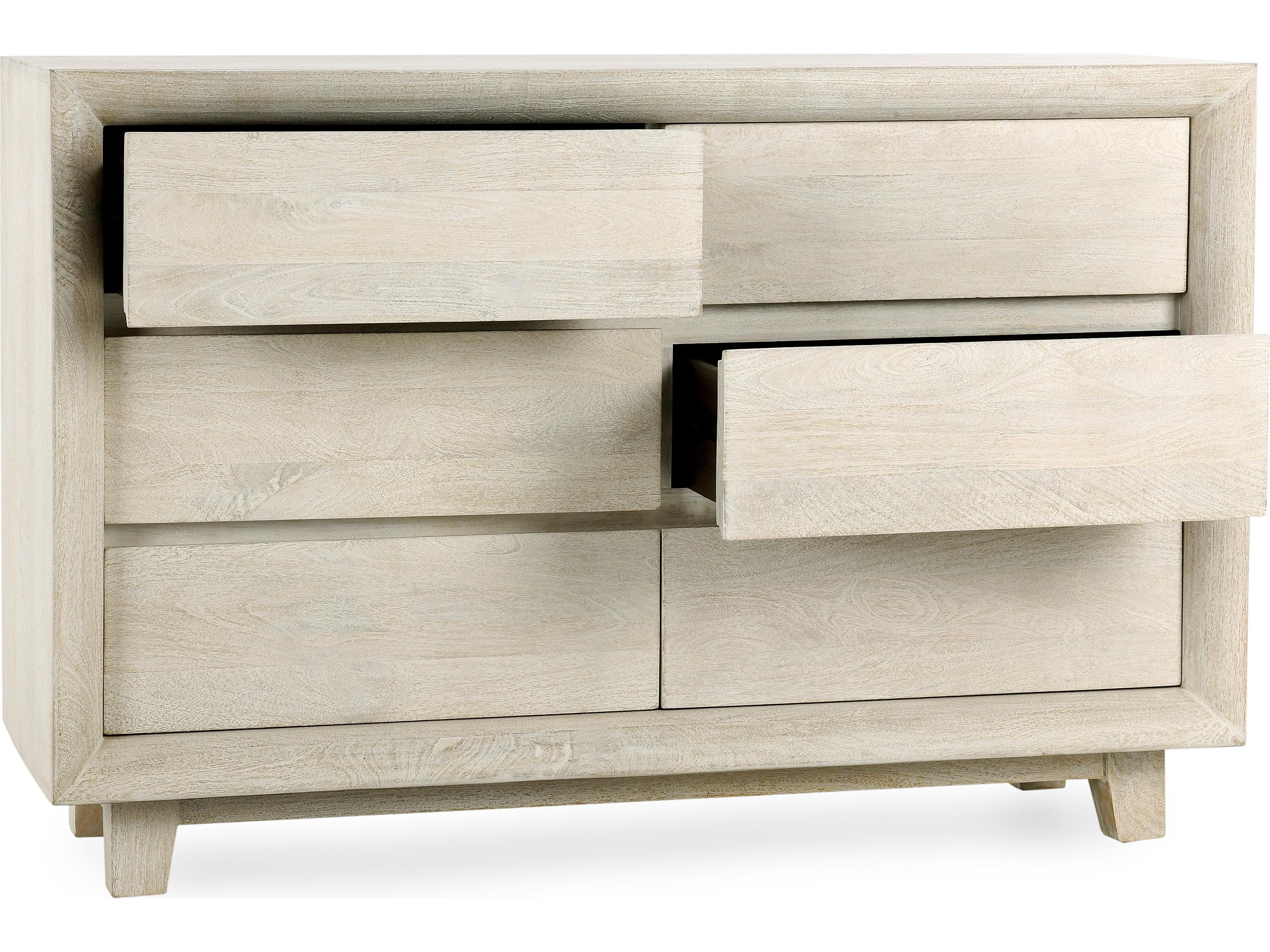 Classic Home Reece 6-Drawers Beige Mango Wood Double Dresser