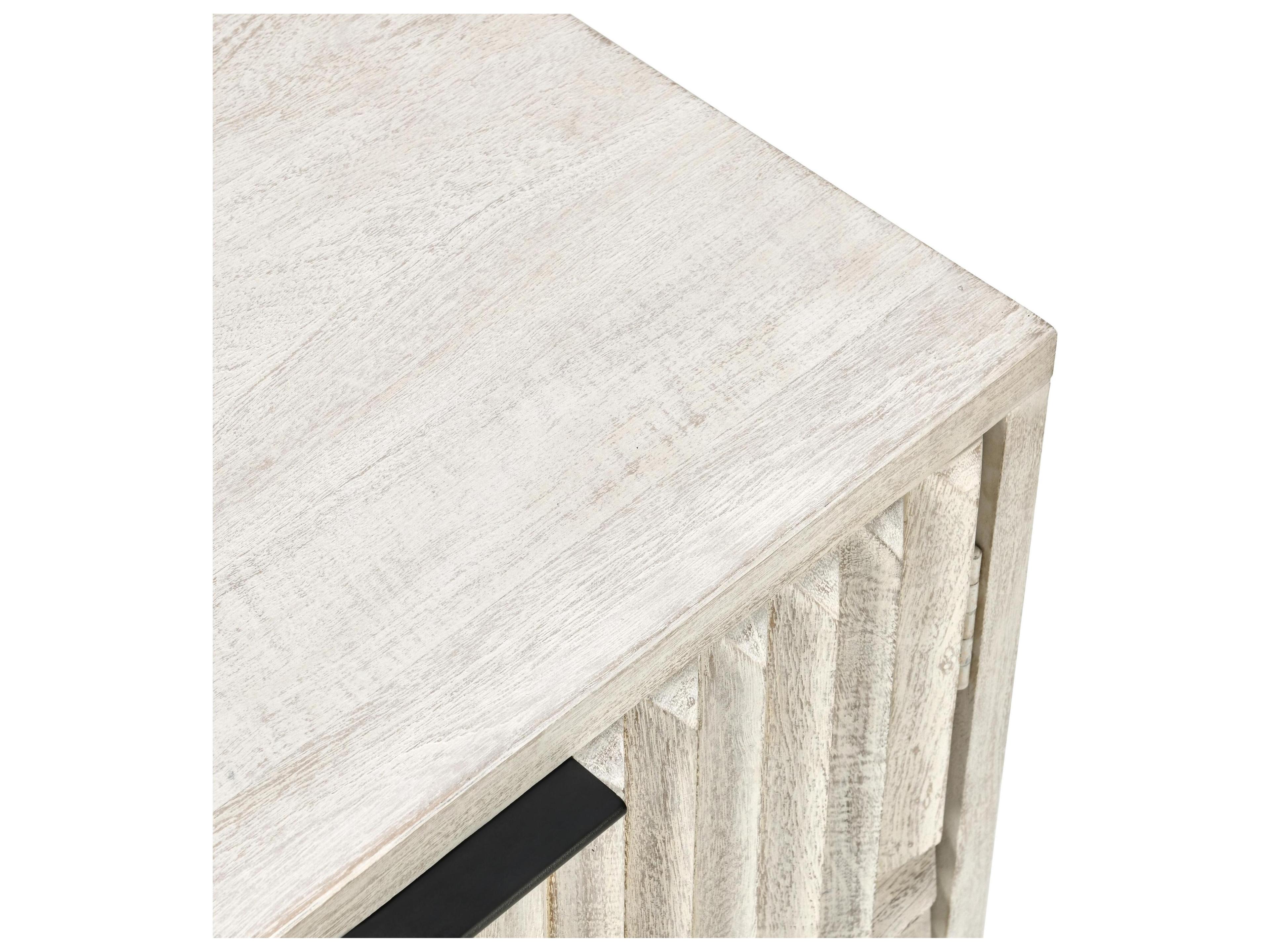 Classic Home Flint 36" Mango Wood White Sideboard