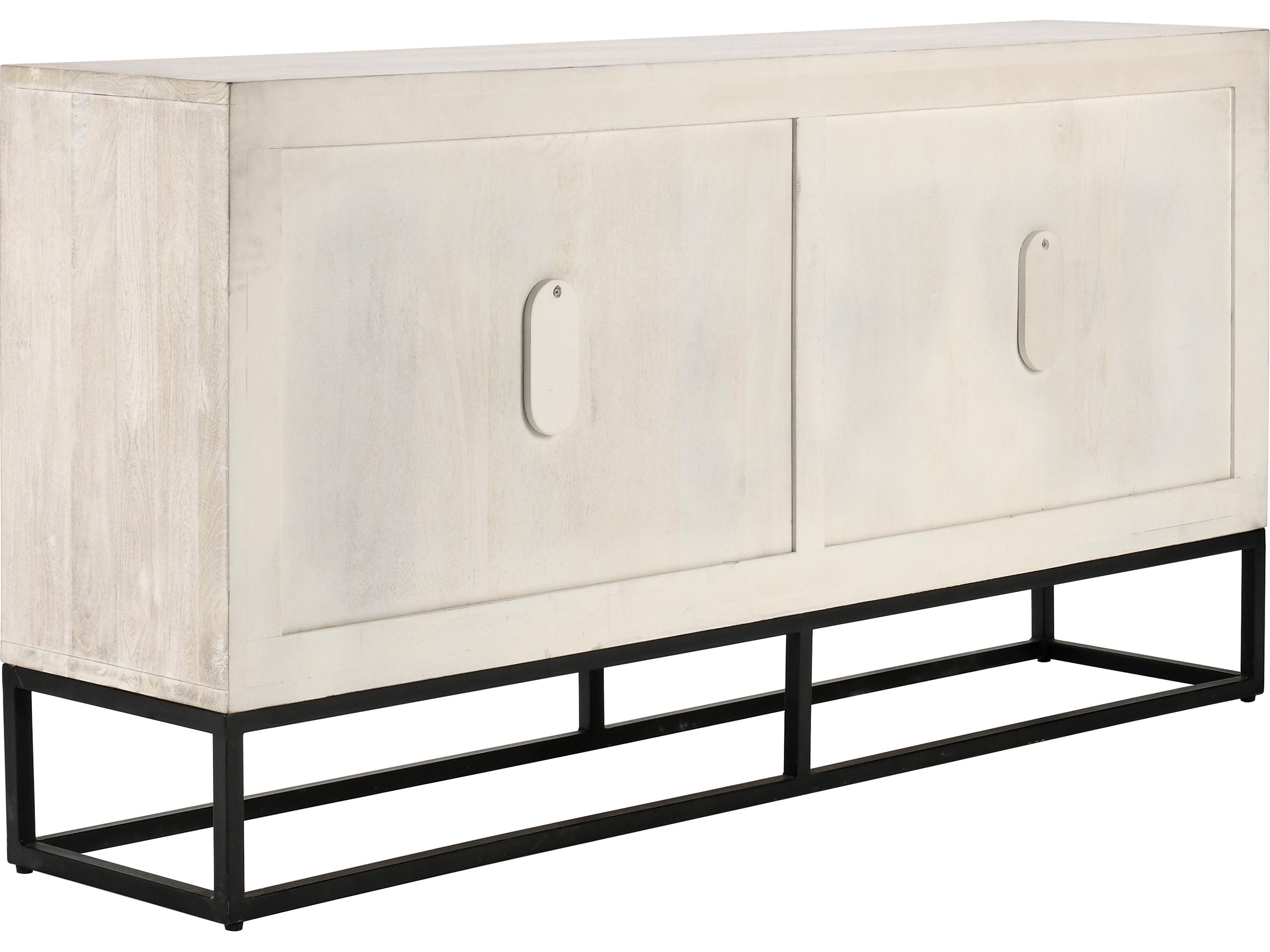Classic Home Flint 72" Mango Wood White Sideboard