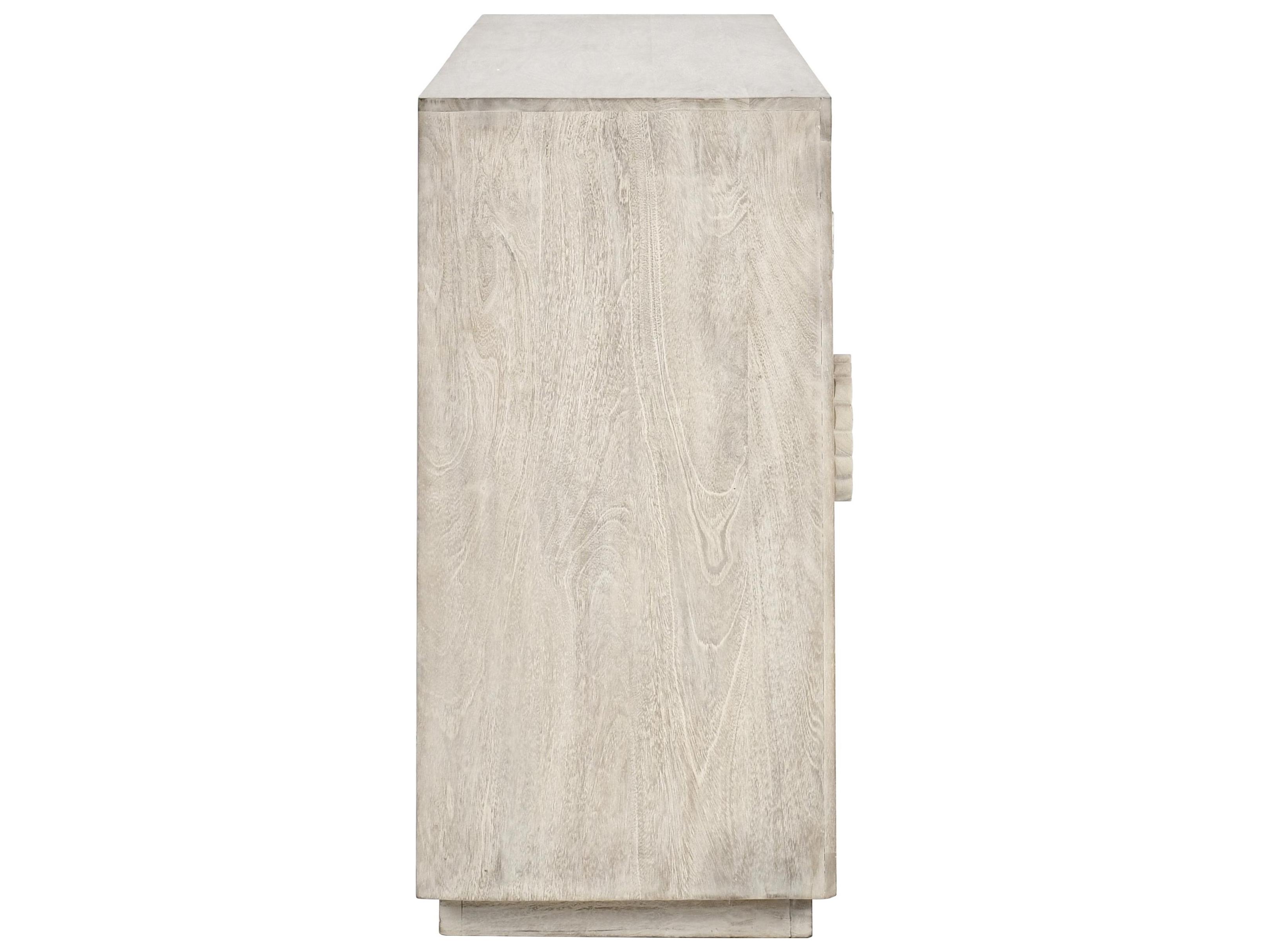 Classic Home Apollo 84" Mango Wood White Wash Sideboard